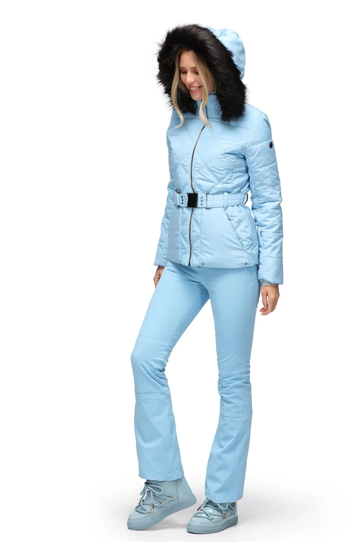 Poivre Blanc W23-0822 Stretch Ski Pant in Blue