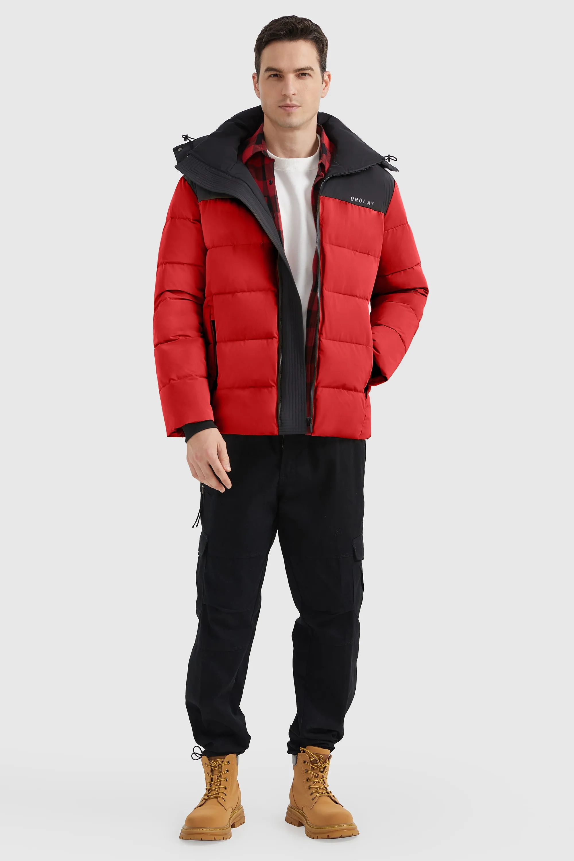 Puffer Warm Jacket Winter Full-Zip Windproof Coat