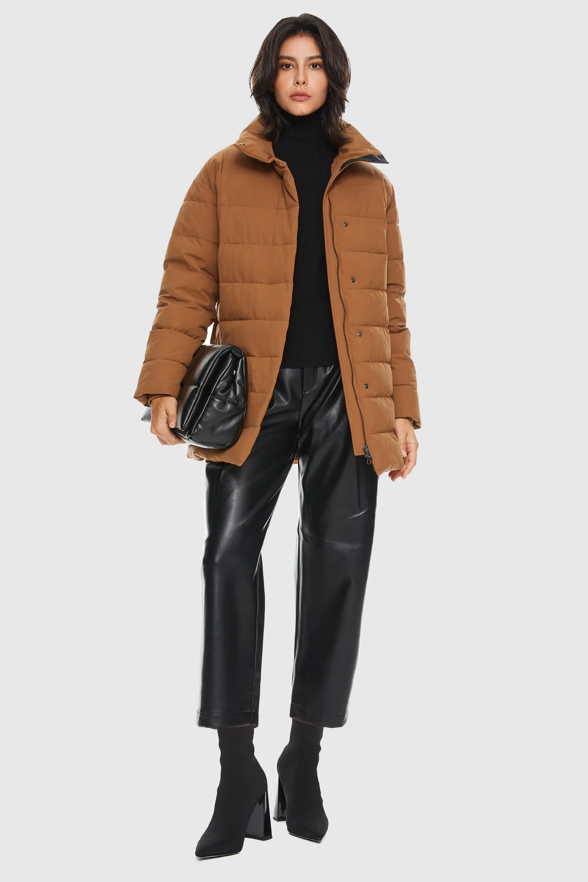 Quilted Mid-Length Coat