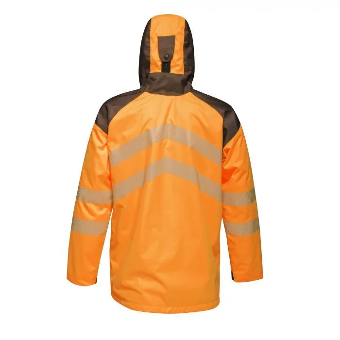 Regatta Hi-Vis Waterproof Parka Jacket Orange/Grey