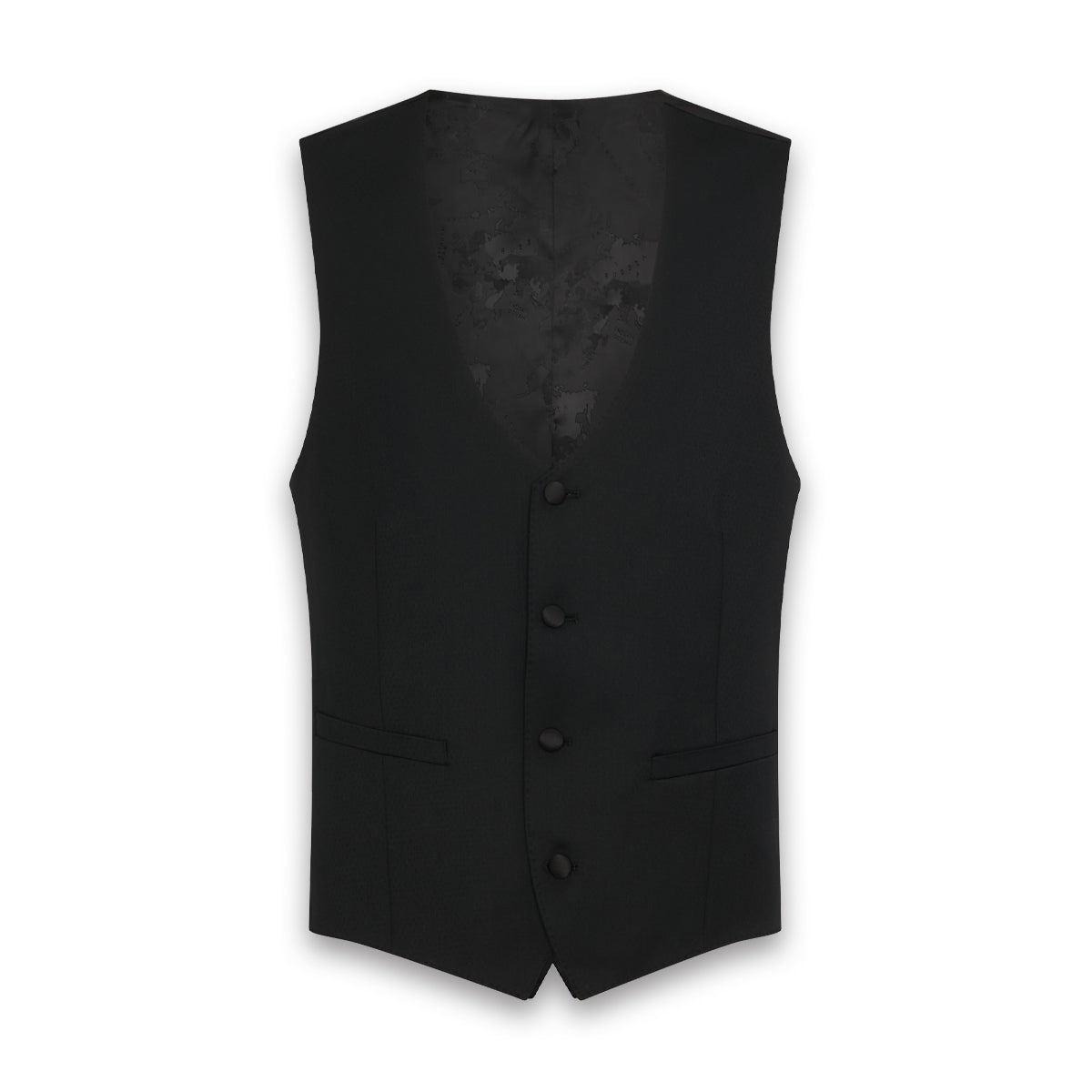 Remus Uomo - Slim Fit Evening Dinner Waistcoat in Black