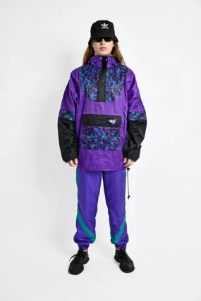 Retro purple windbreaker men