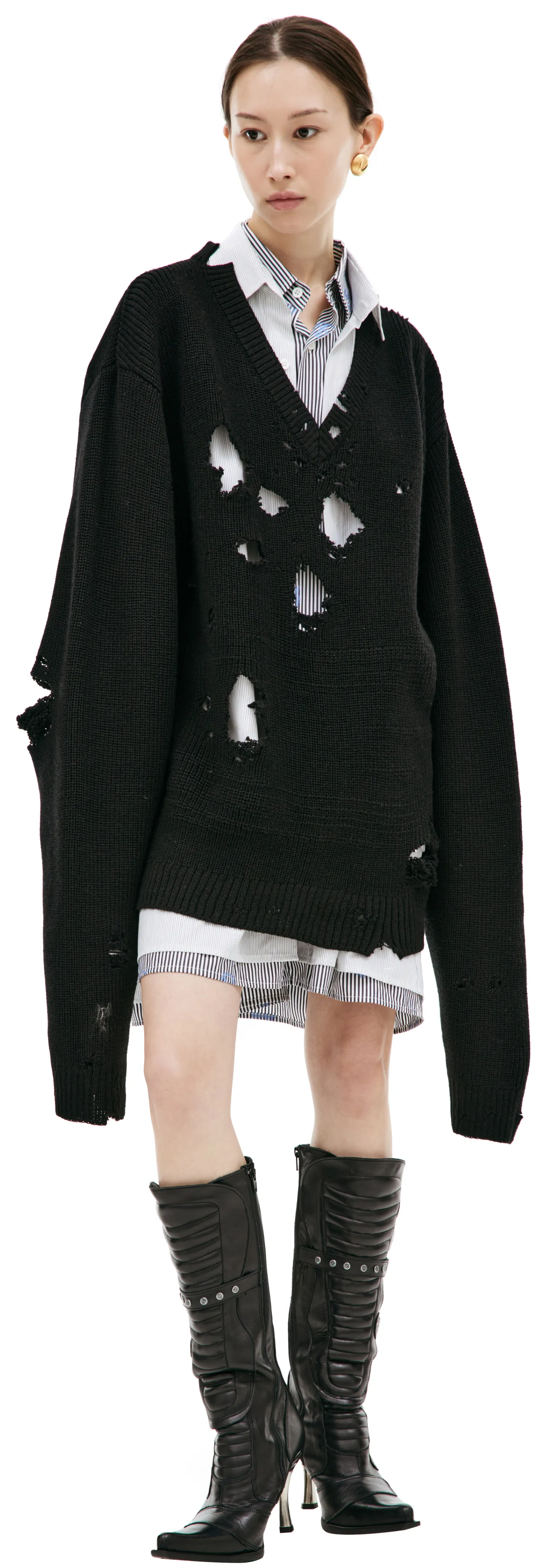 Ripped wool sweater VETEMENTS