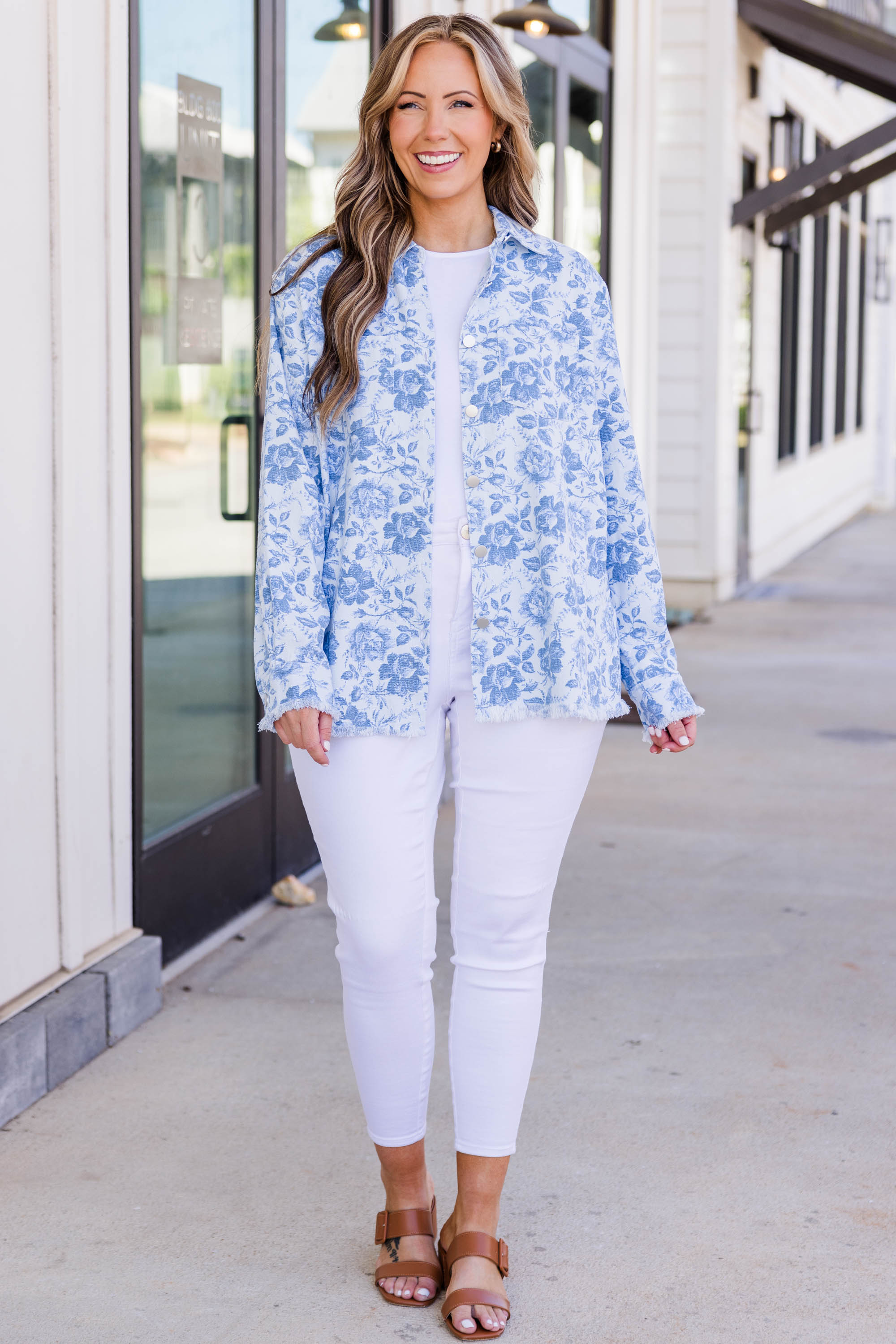 Rising Rose Jacket, Denim