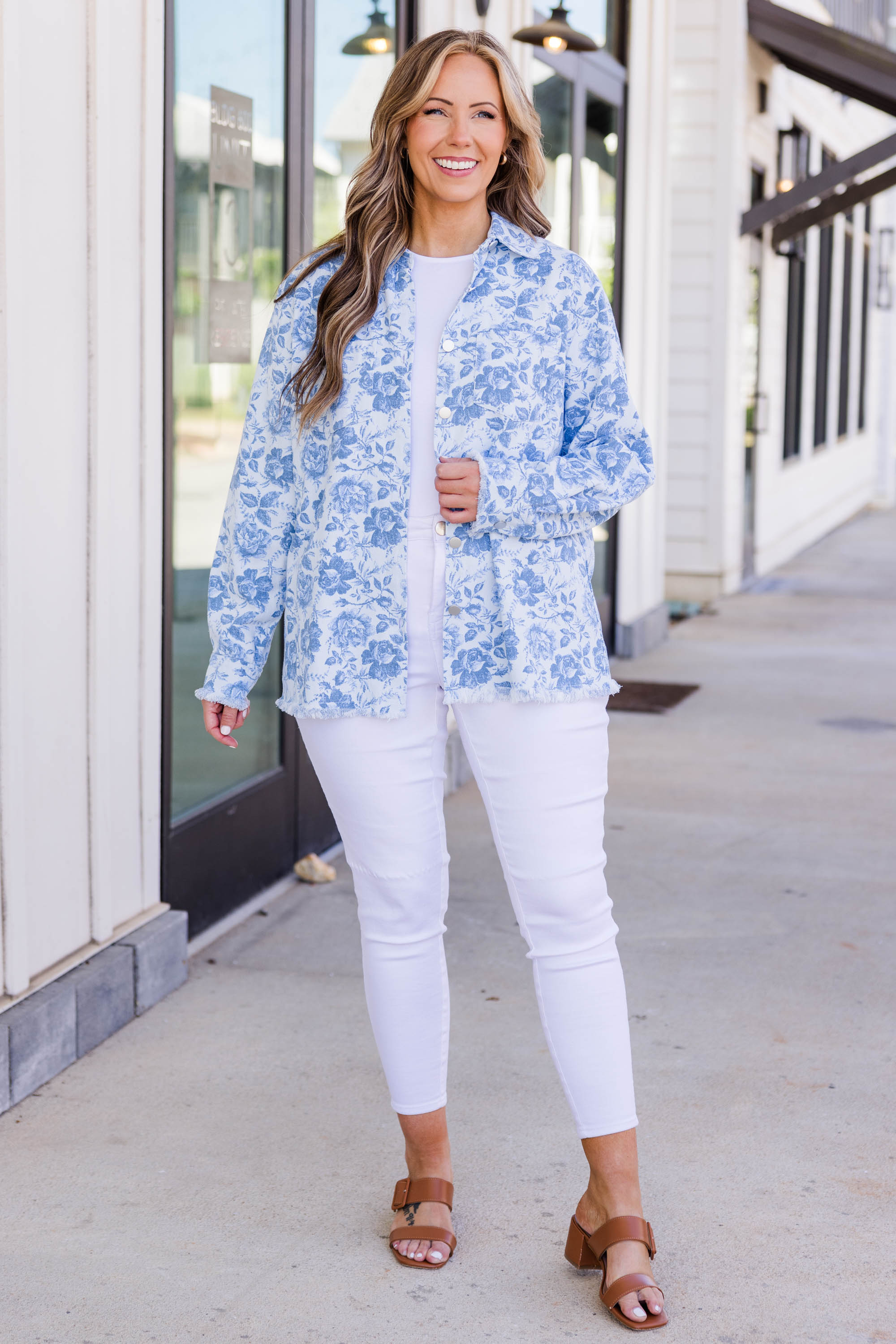 Rising Rose Jacket, Denim