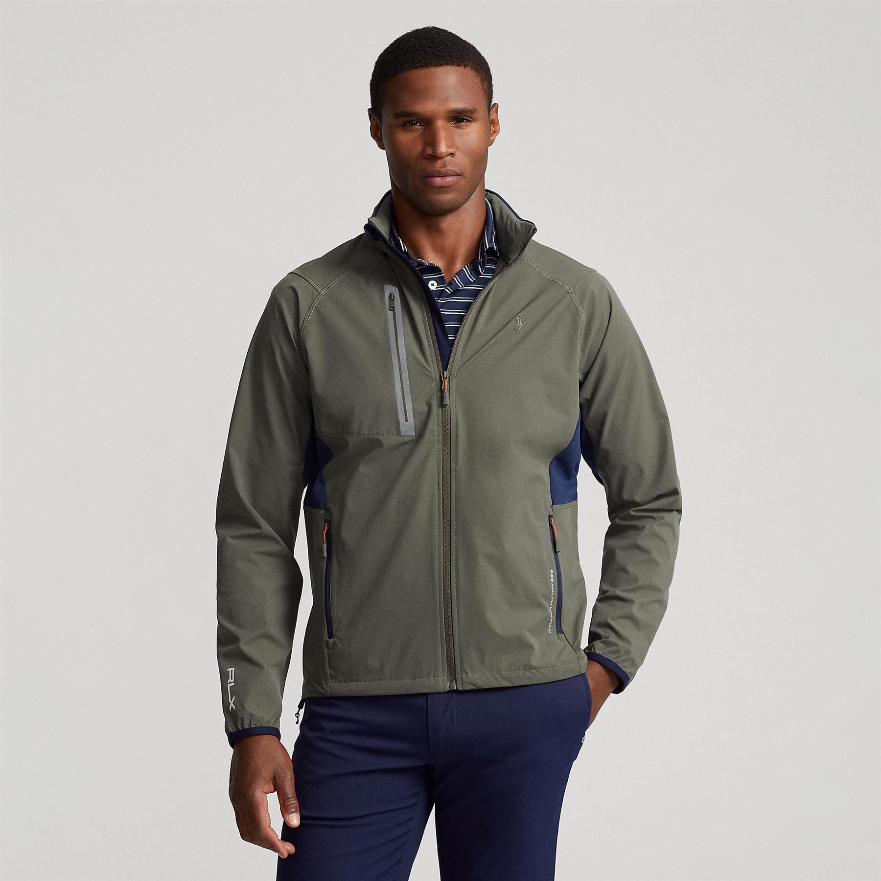 RLX Nylon Par Windbreaker Jacket Fossil Green - AW23