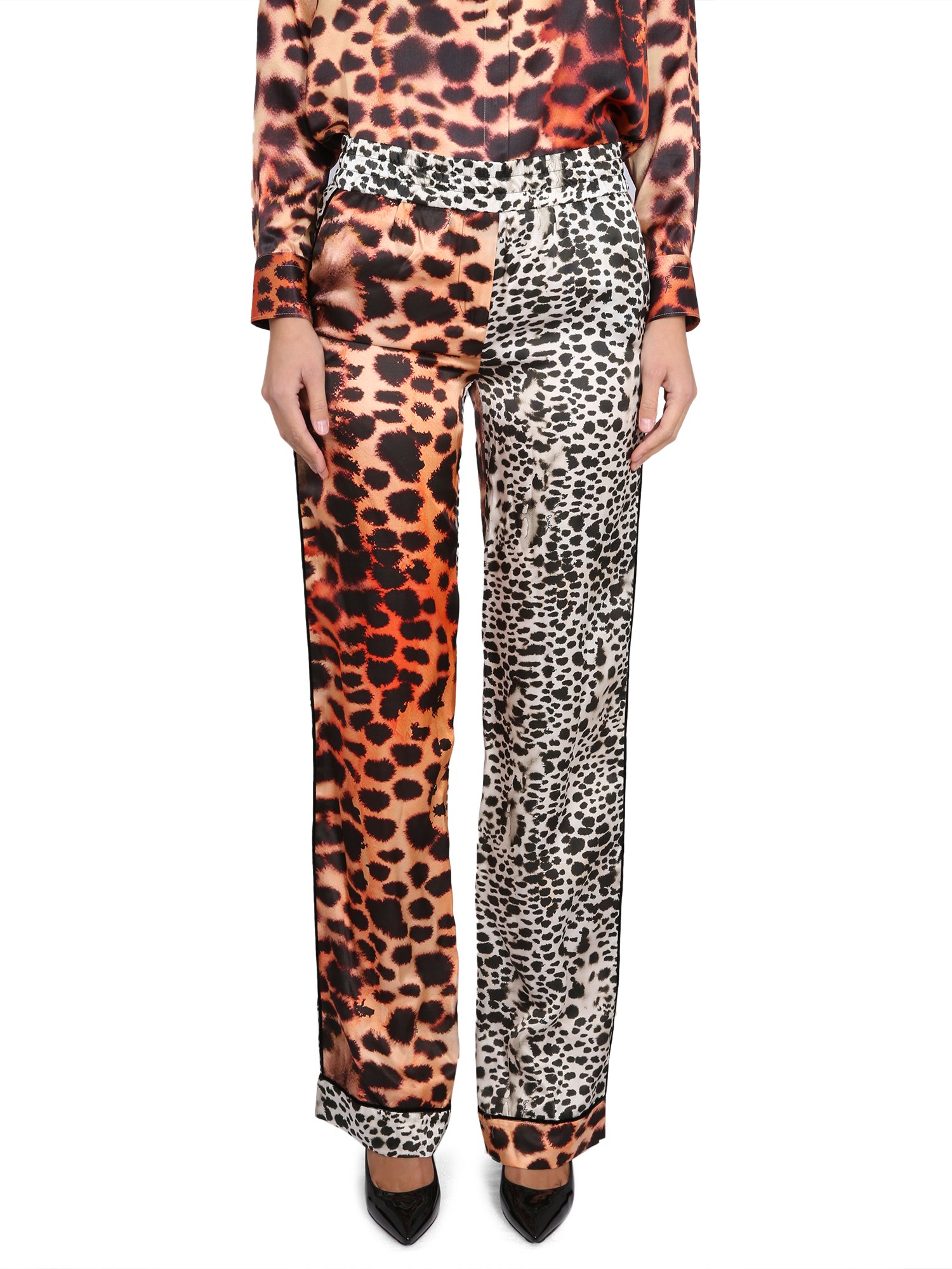 ROBERTO CAVALLI    MORAY EEL PRINT PANTS