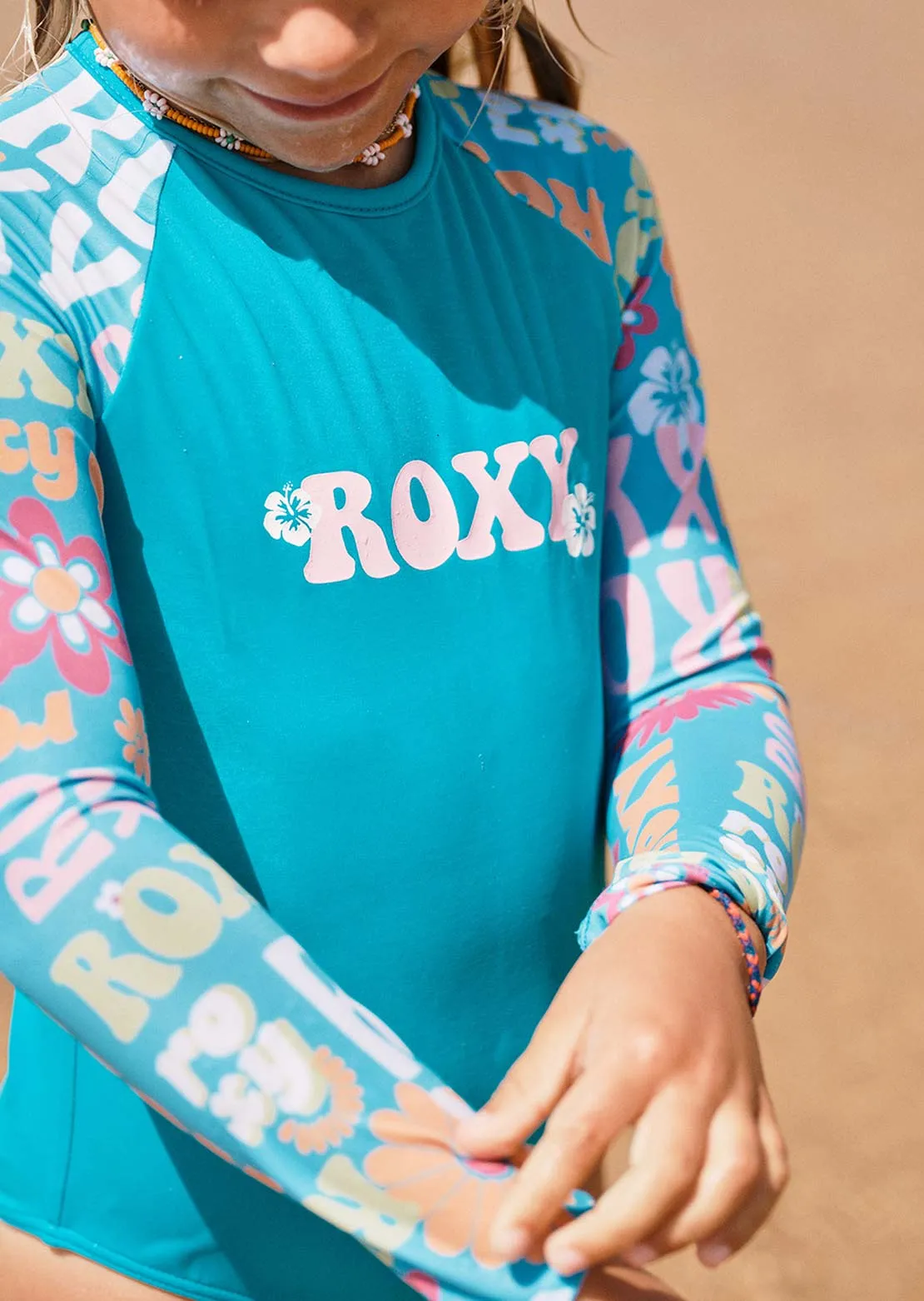 Roxy Junior Flower Vintage Power Onesie Rashguard