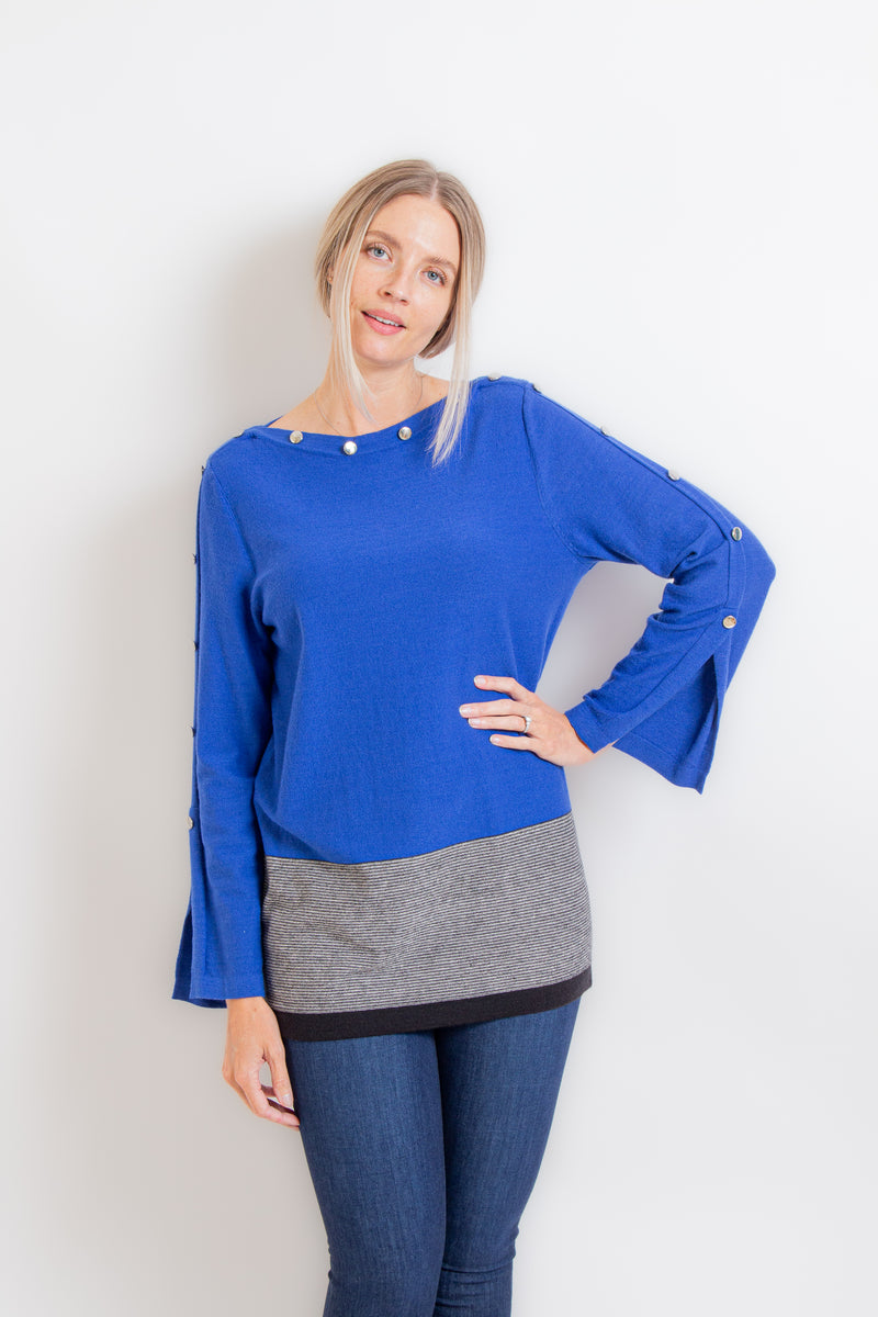 Royal Blue Studded Sweater