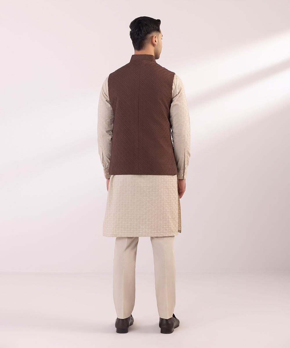 Schiffli Embroidered Cotton Waistcoat