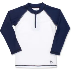 Shade Critters Longsleeve Rashguard, Navy & White