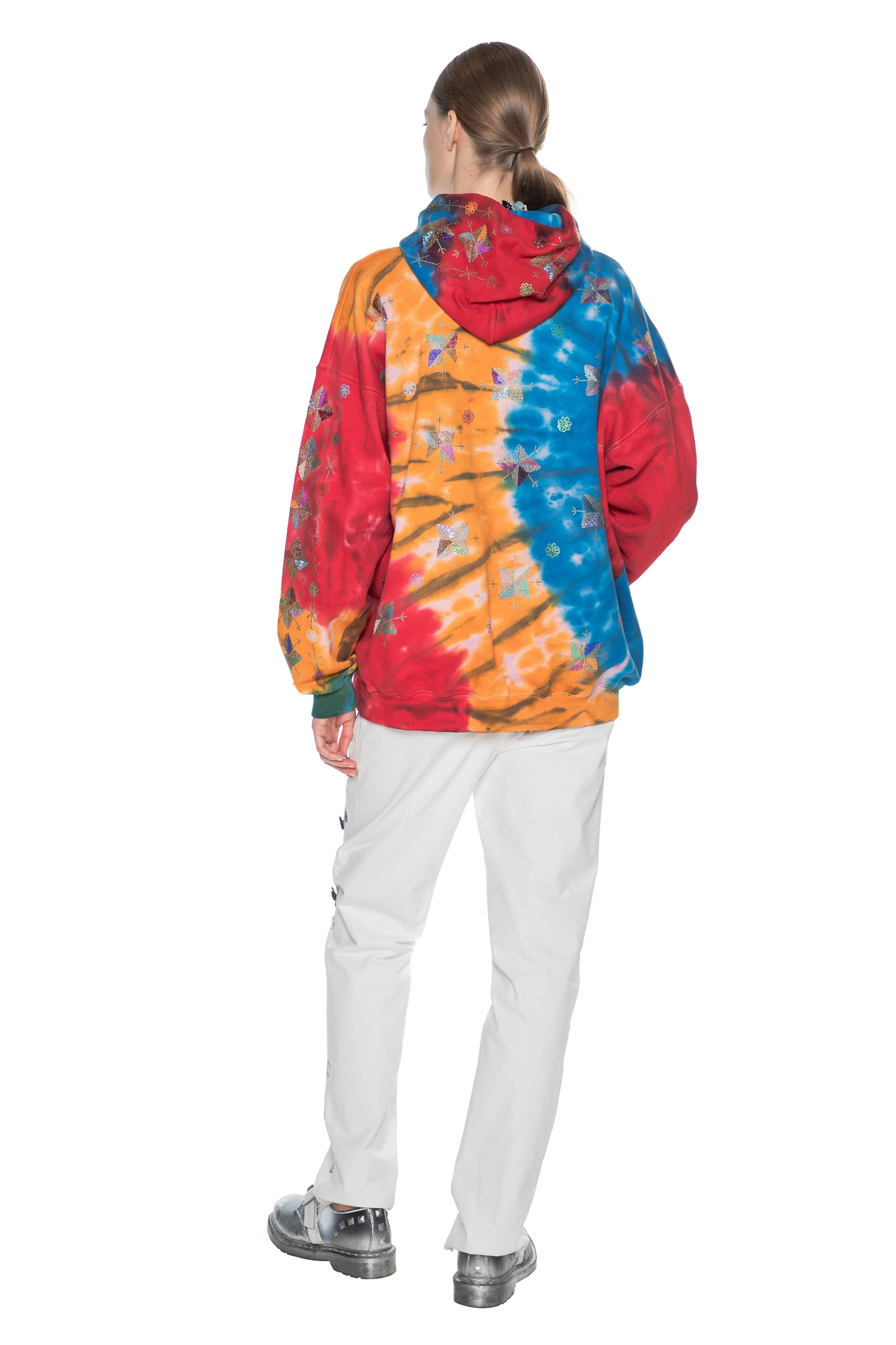 'SMASH IT UP' TIEDYE HOODIE PULLOVER SWEATSHIRT