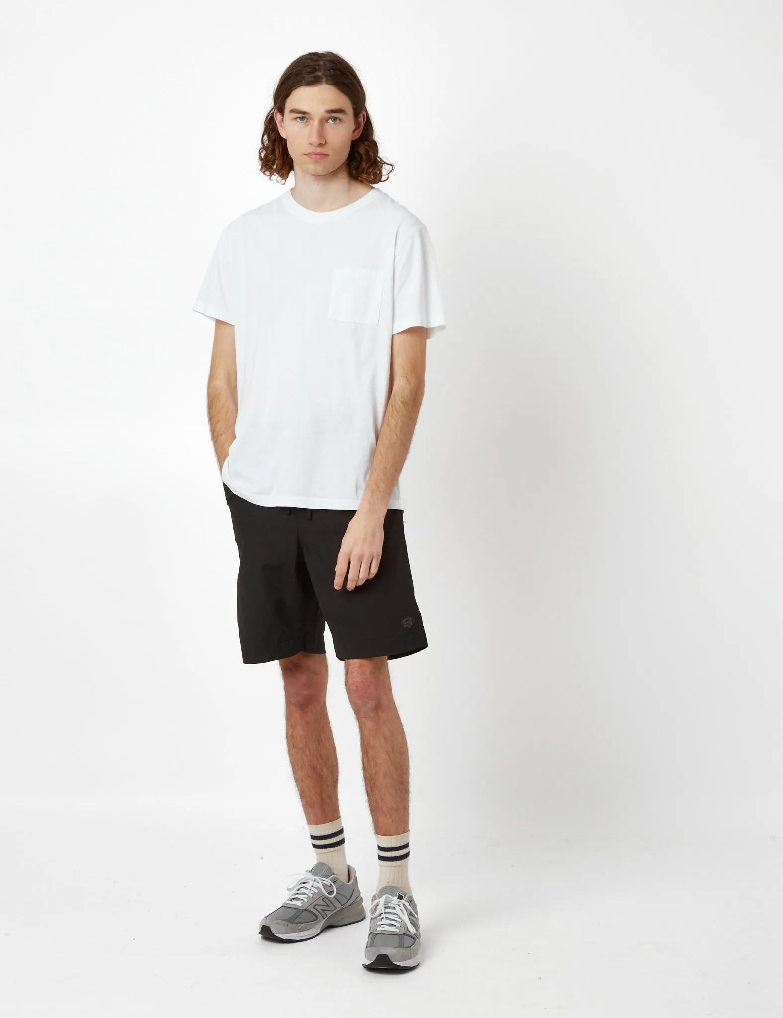 Snow Peak Light Mountain Cloth Shorts - Black