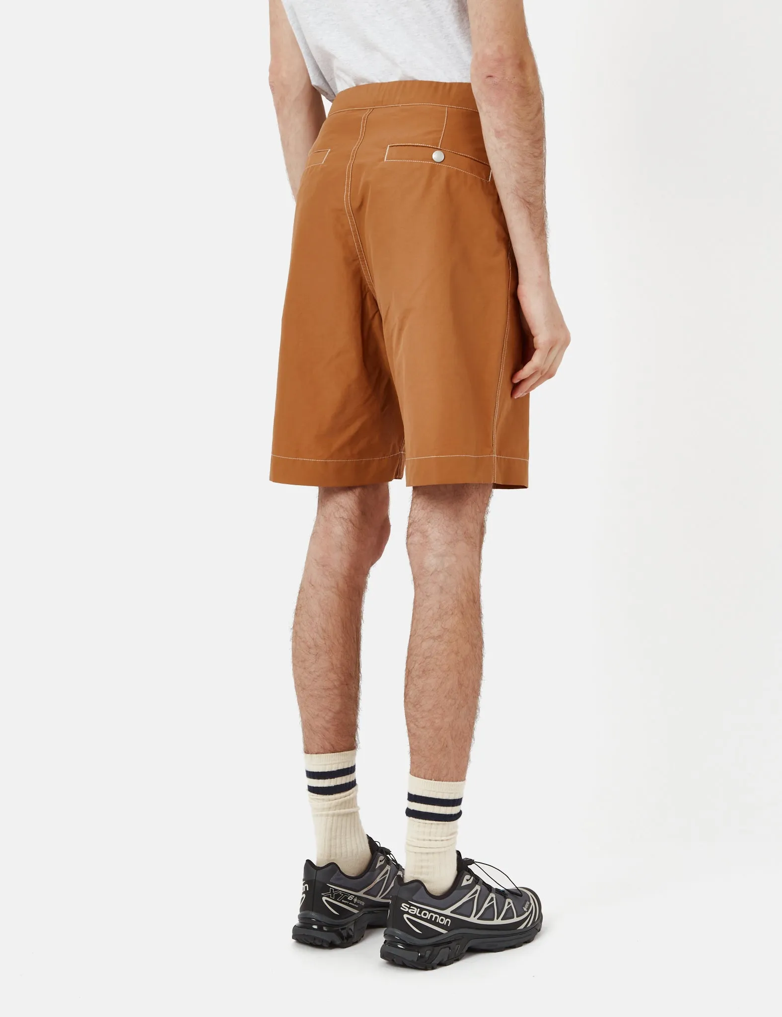 Snow Peak Light Mountain Cloth Shorts - Brown