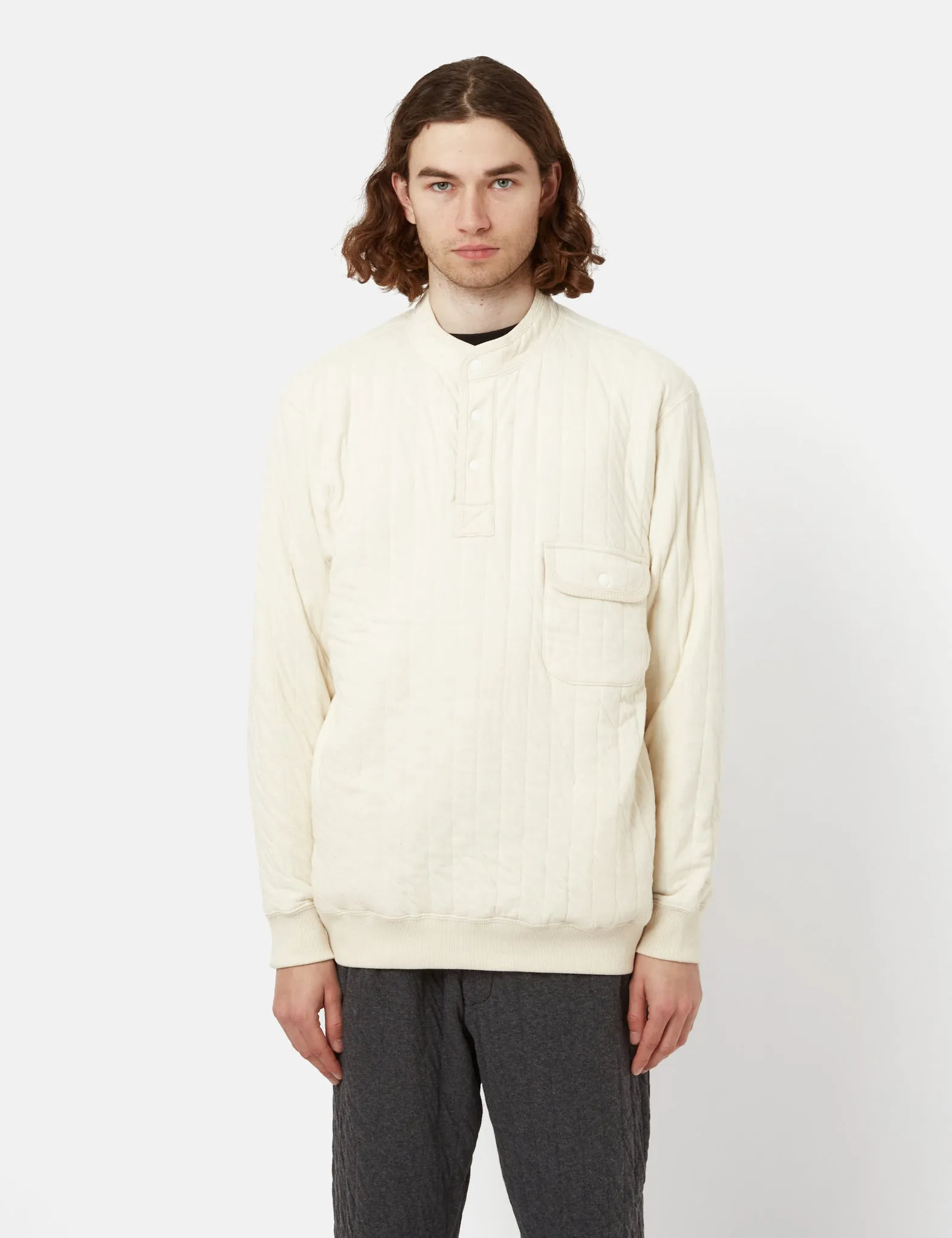 Snow Peak Natural Warm Stretch Pullover - Ecru