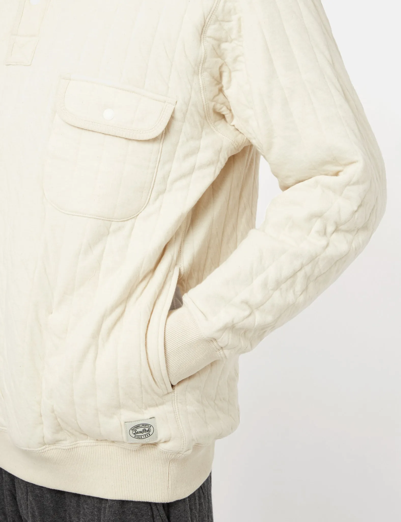 Snow Peak Natural Warm Stretch Pullover - Ecru