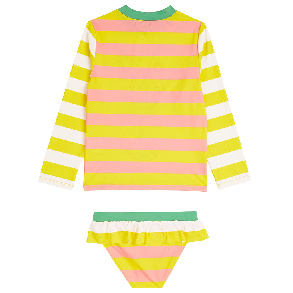 Stella McCartney Child Striped Swim Set With Cocktail Print Yellow