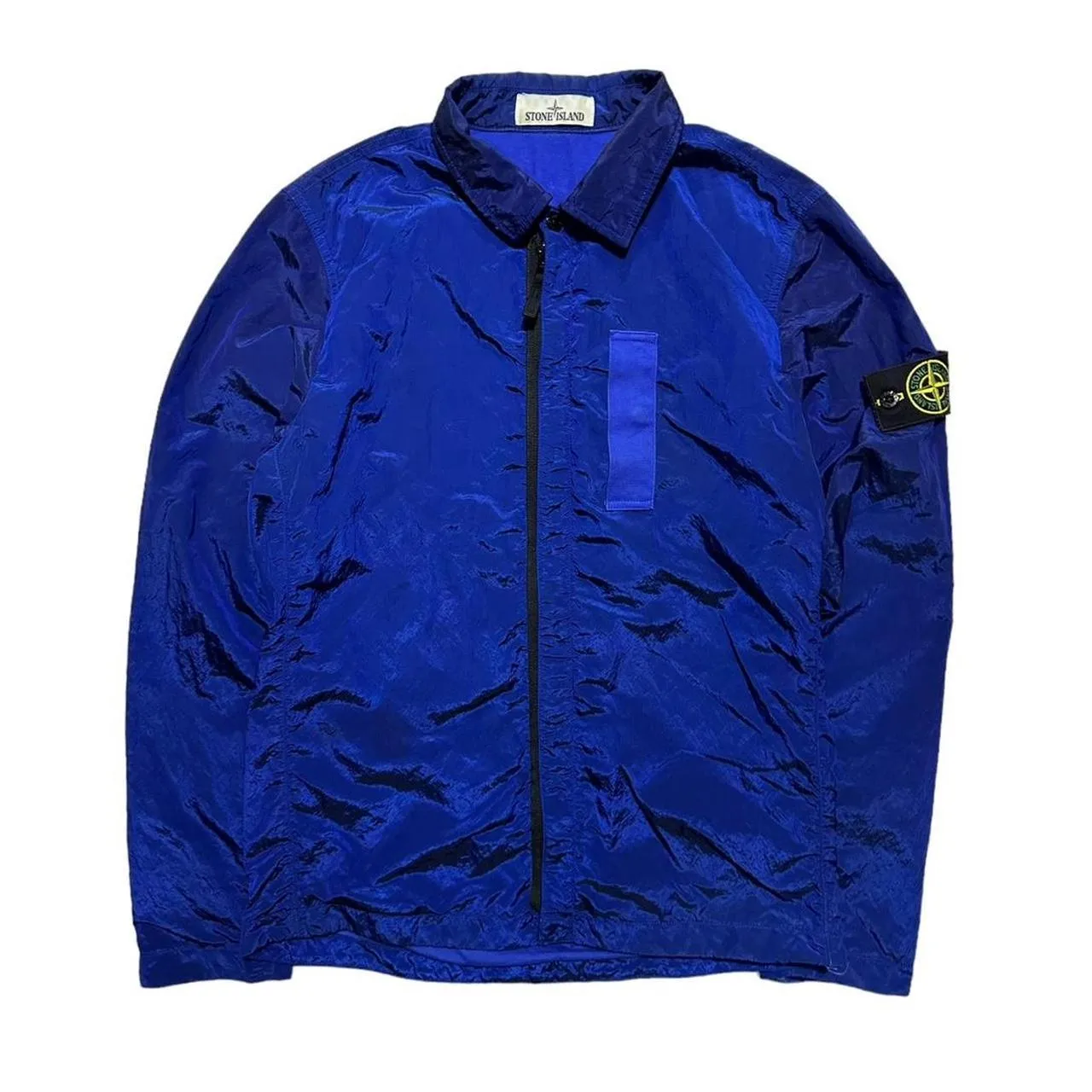 Stone Island Blue Nylon Metal Overshirt