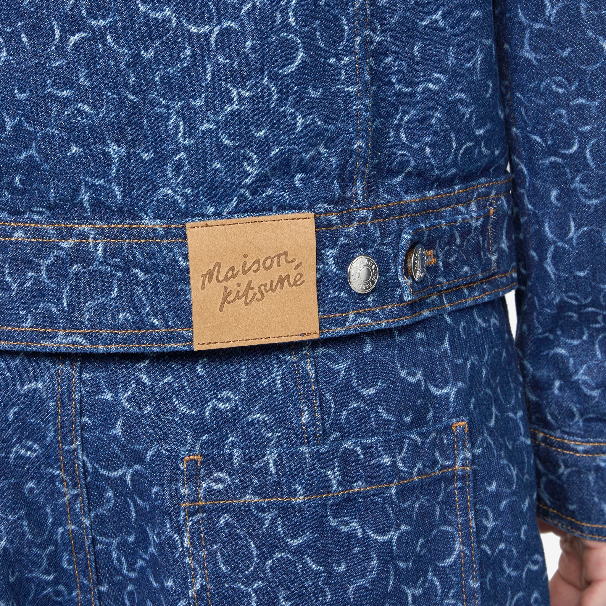 Straight Denim Jacket Laser Print