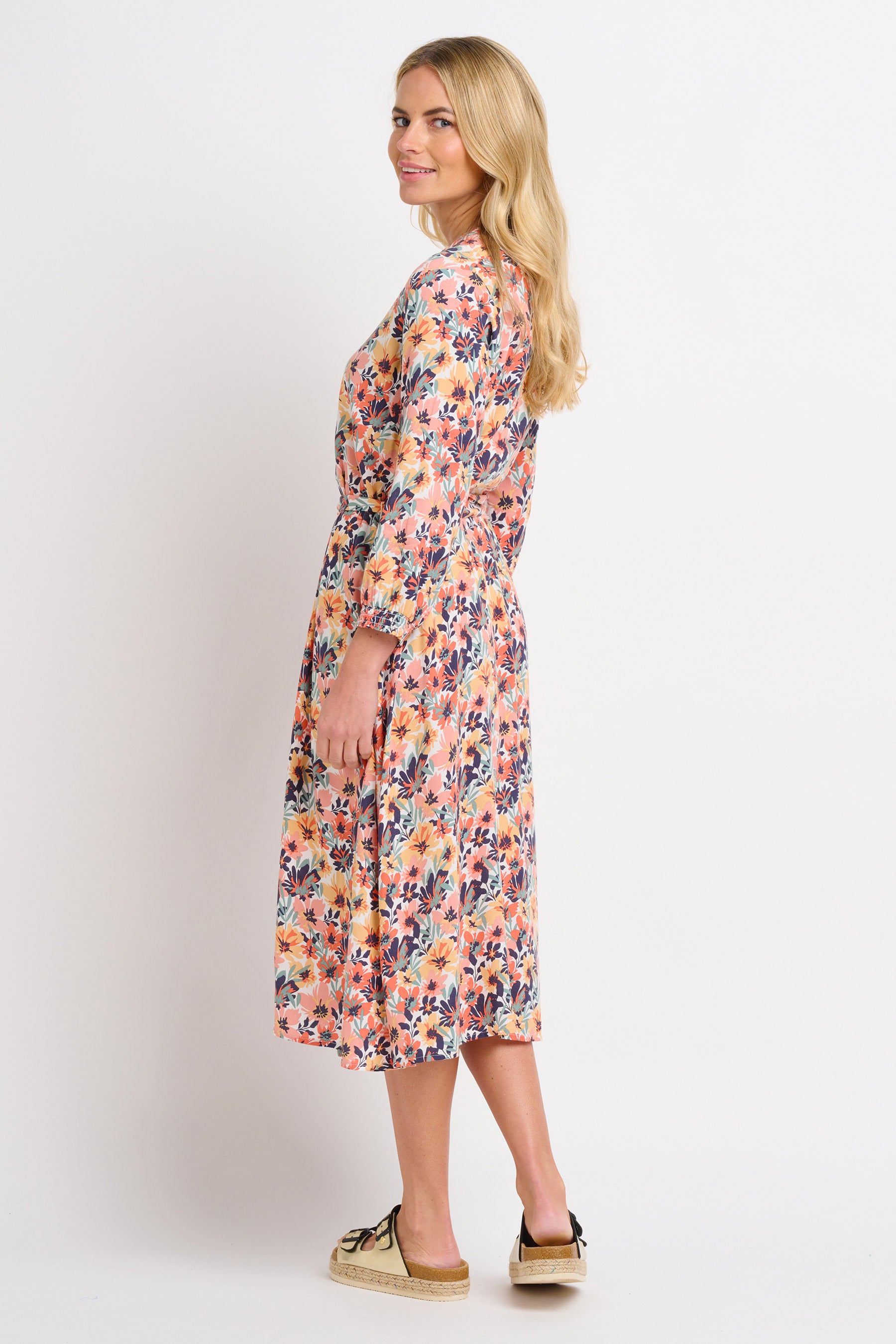 Summer Blooms Shirt Dress