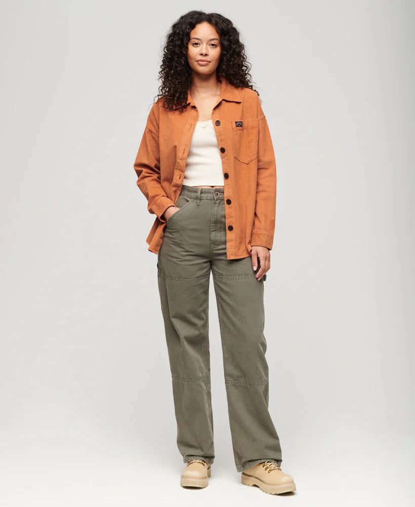 Superdry - Chunky cord Overshirt Burnt Tan