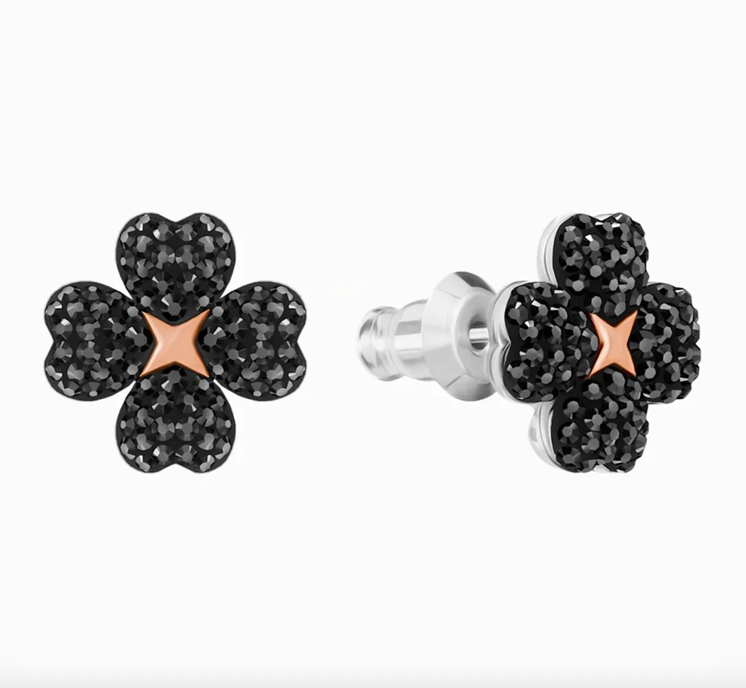 Swarovski LATISHA PIERCED EARRING JACKETS, Black -5389161