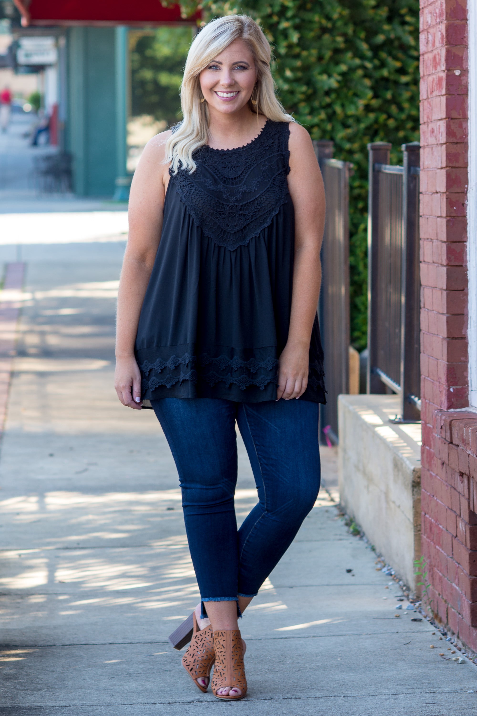 Sweet Charm Tank, Black