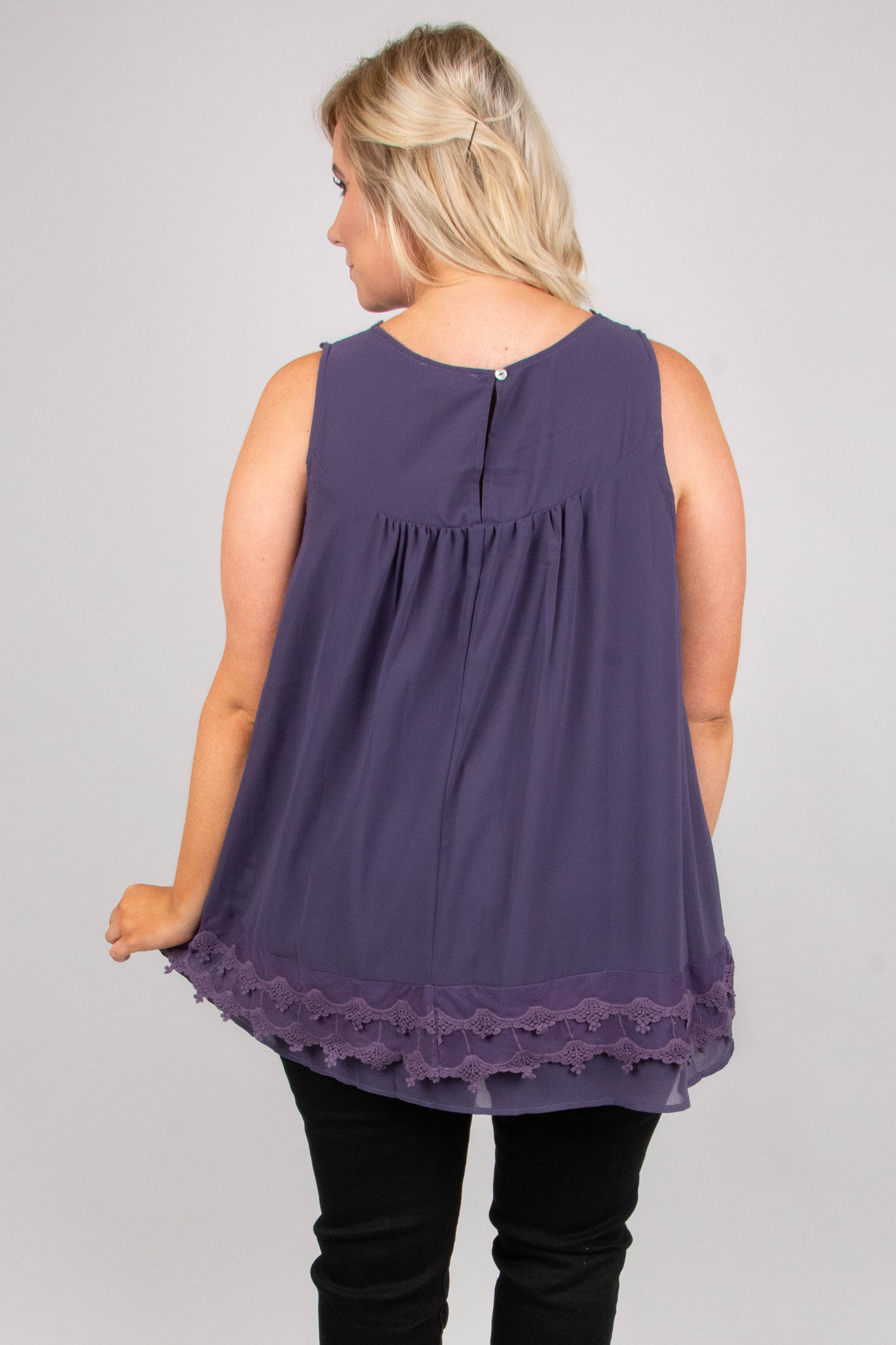 Sweet Charm Tank, Dark Grape