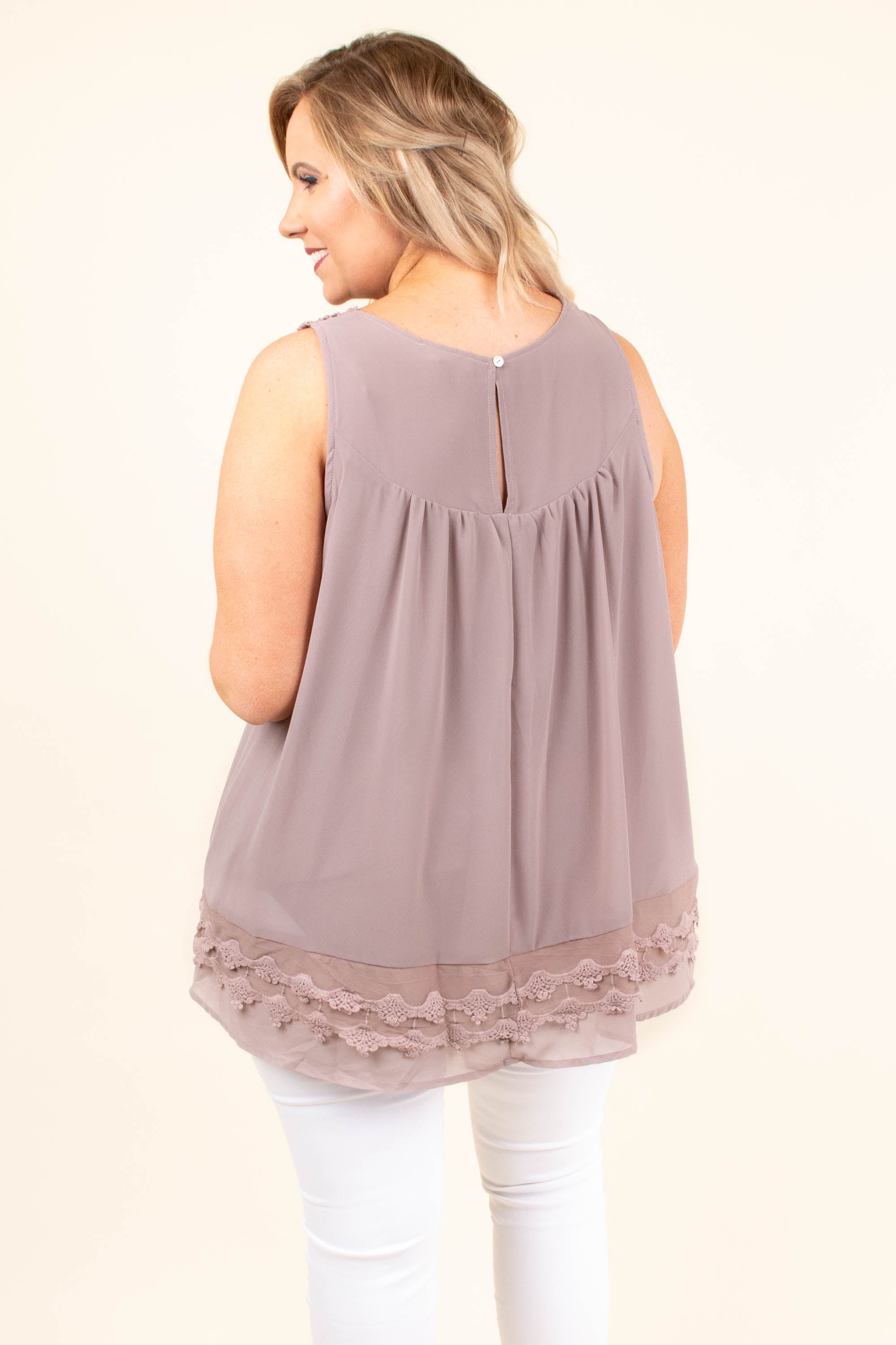 Sweet Charm Tank, Gray