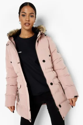 Tall Luxe Mountaineering Faux Fur Parka Coat