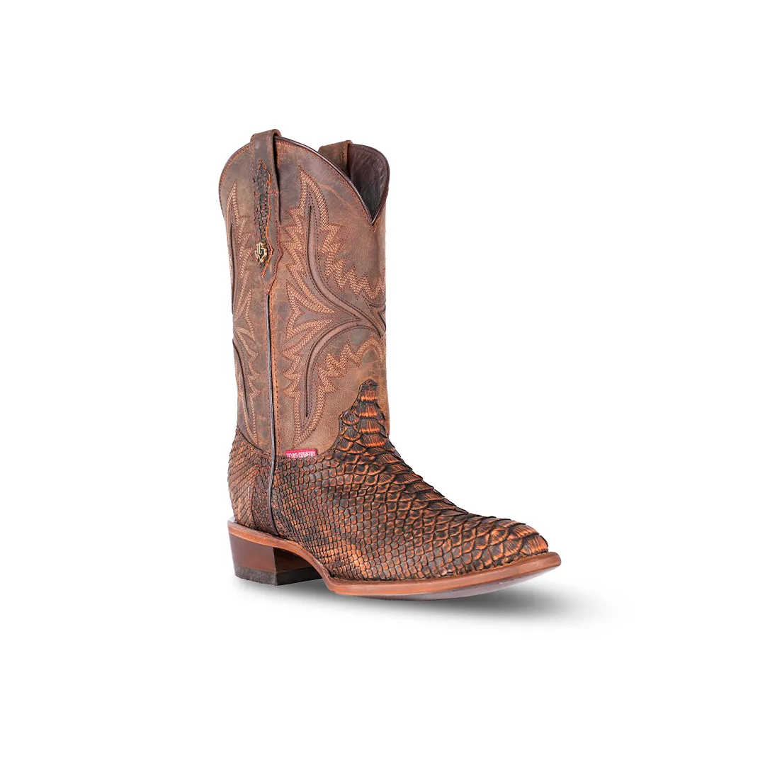 Texas Country Exotic Boot Python Petroleo Nobuck PN240