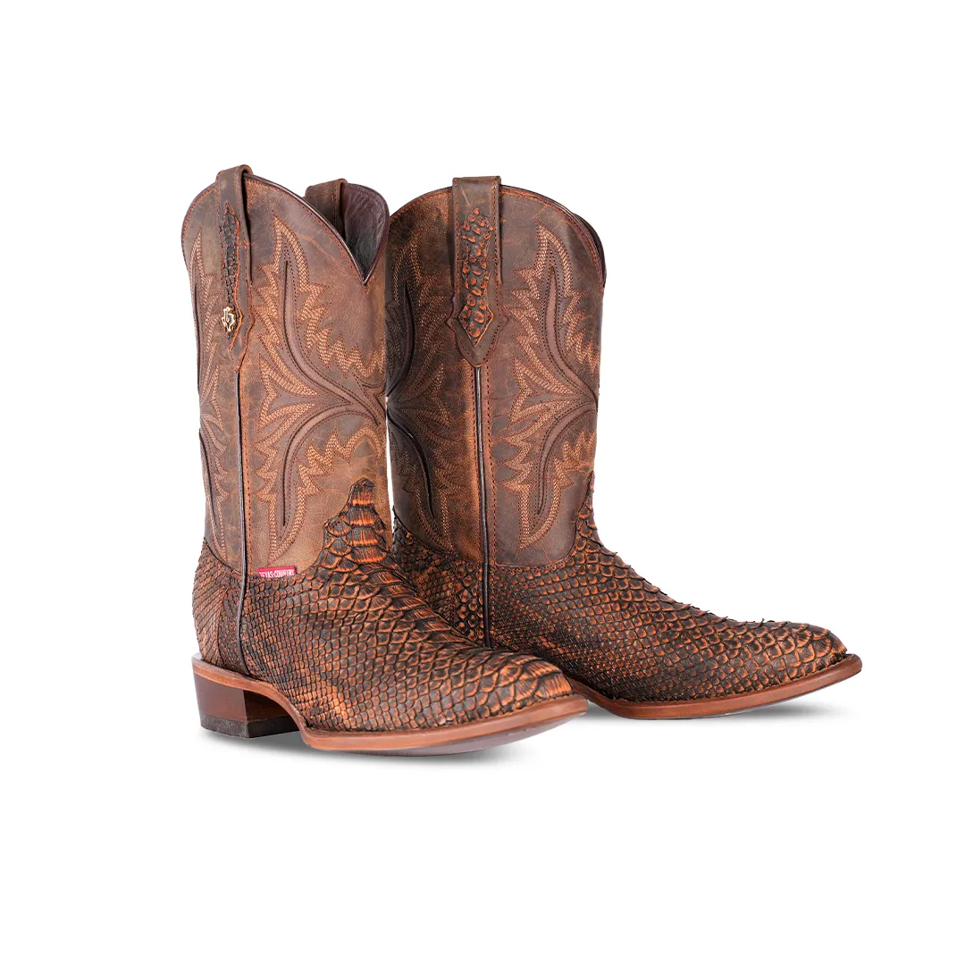 Texas Country Exotic Boot Python Petroleo Nobuck PN240