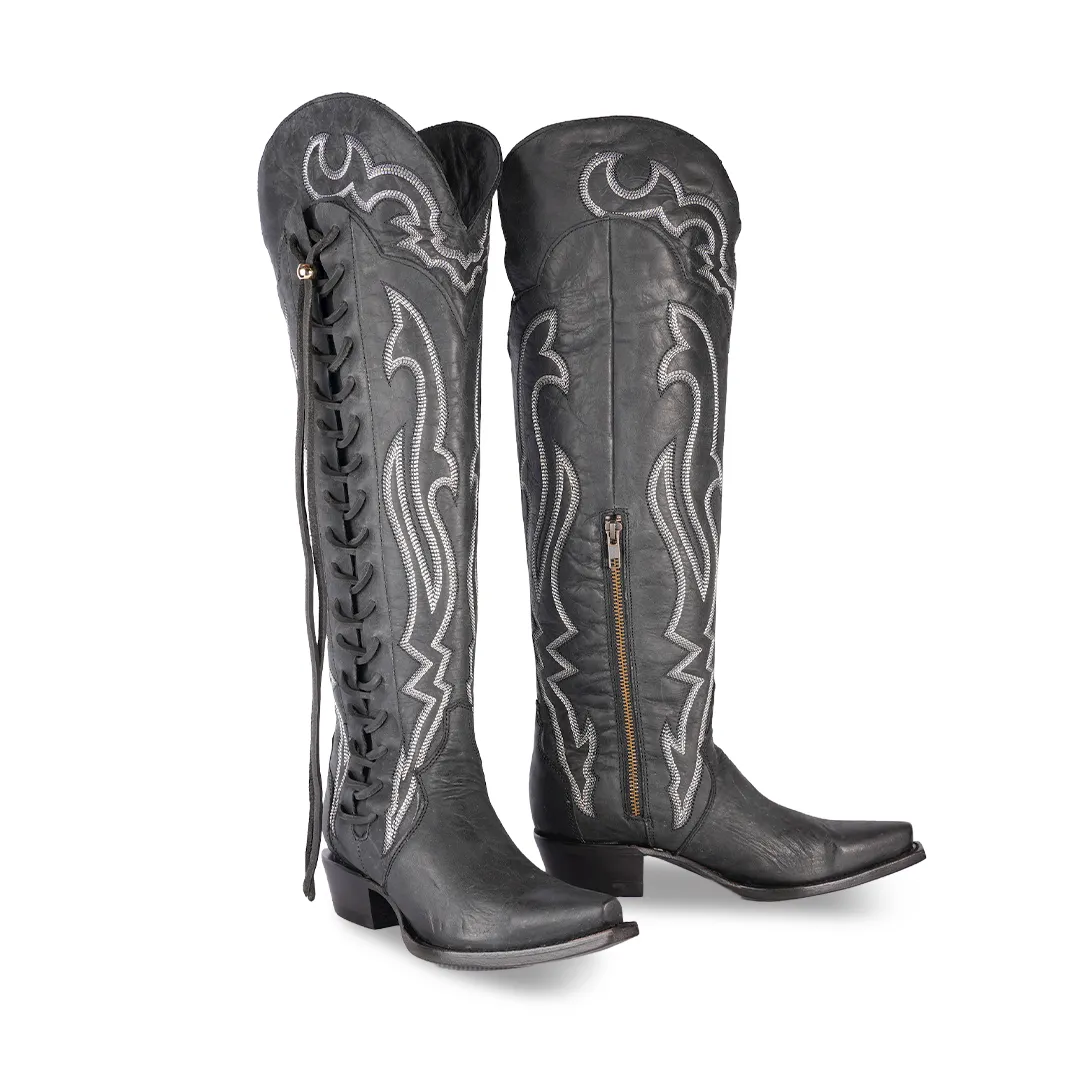 Texas Country Womens Western Boot E800 SIBERIA NEGRO / TANIA RETRO