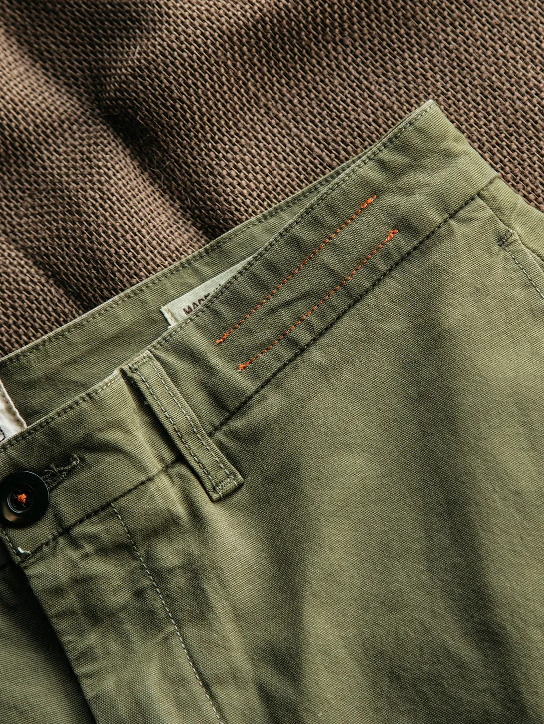 The Nail Cargo Stretch Oxford - Dark Green