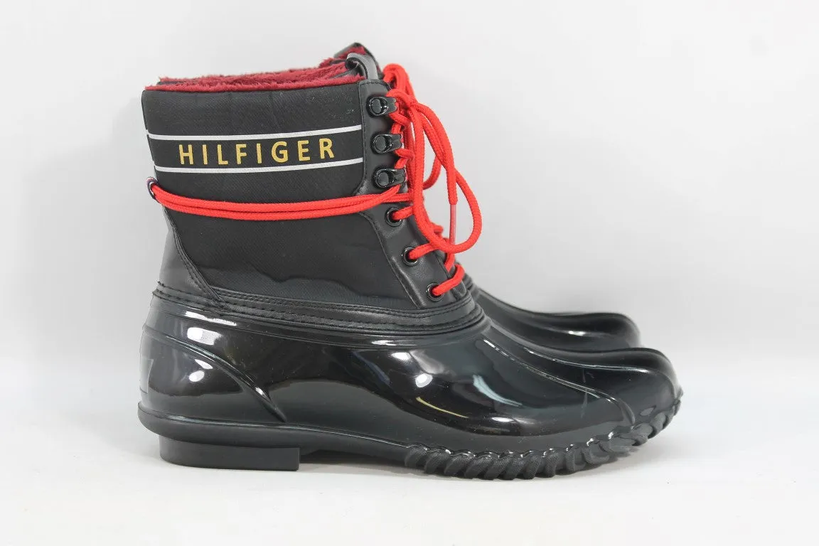 Tommy Hilfiger Hessa Women's Black/Red Lace Boots 10M(ZAP18492)