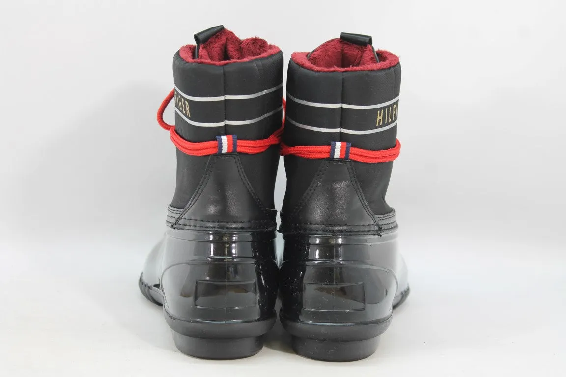 Tommy Hilfiger Hessa Women's Black/Red Lace Boots 10M(ZAP18492)