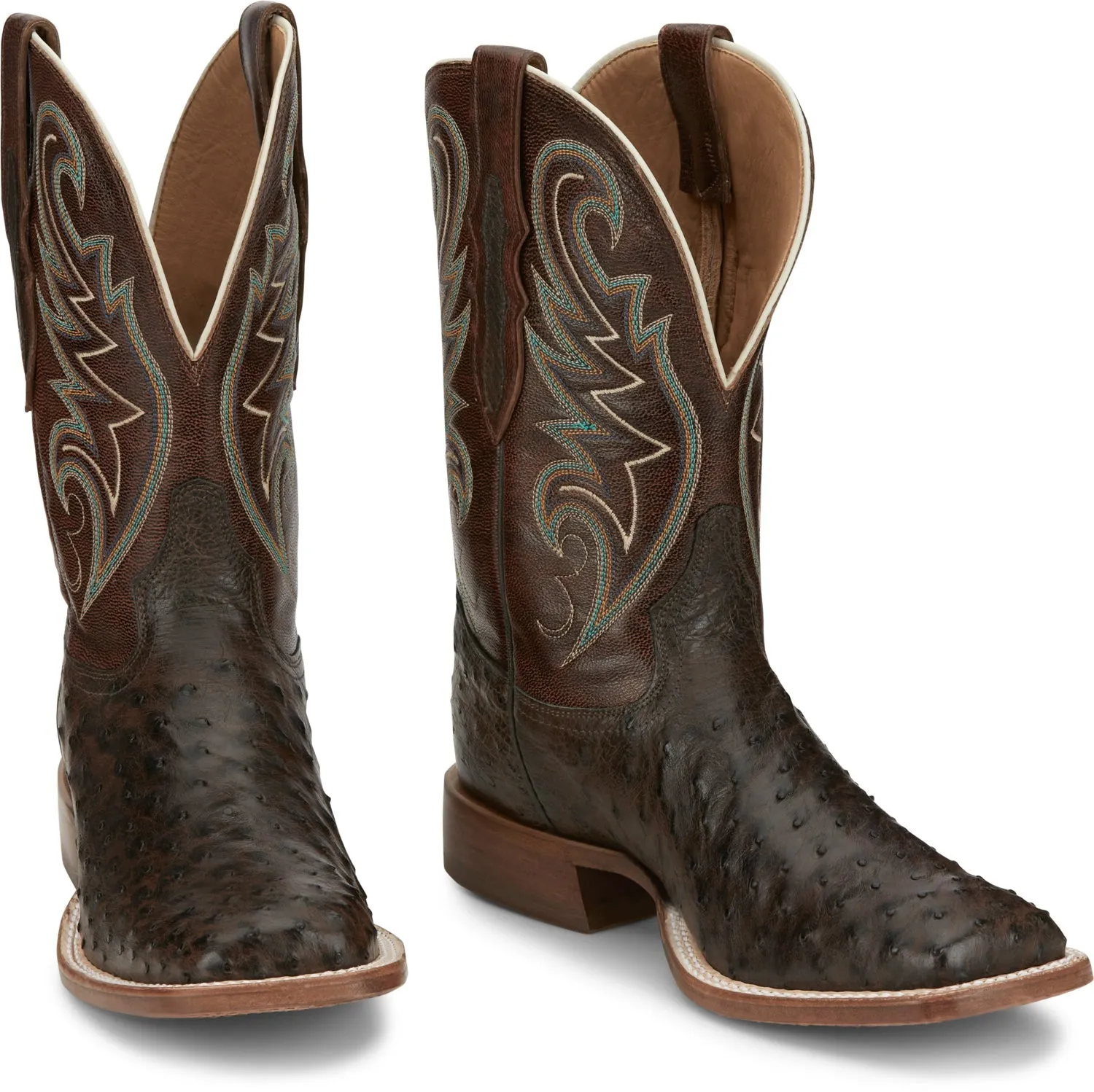 Tony Lama Mens Foster Sienna Full Quill Ostrich Cowboy Boots