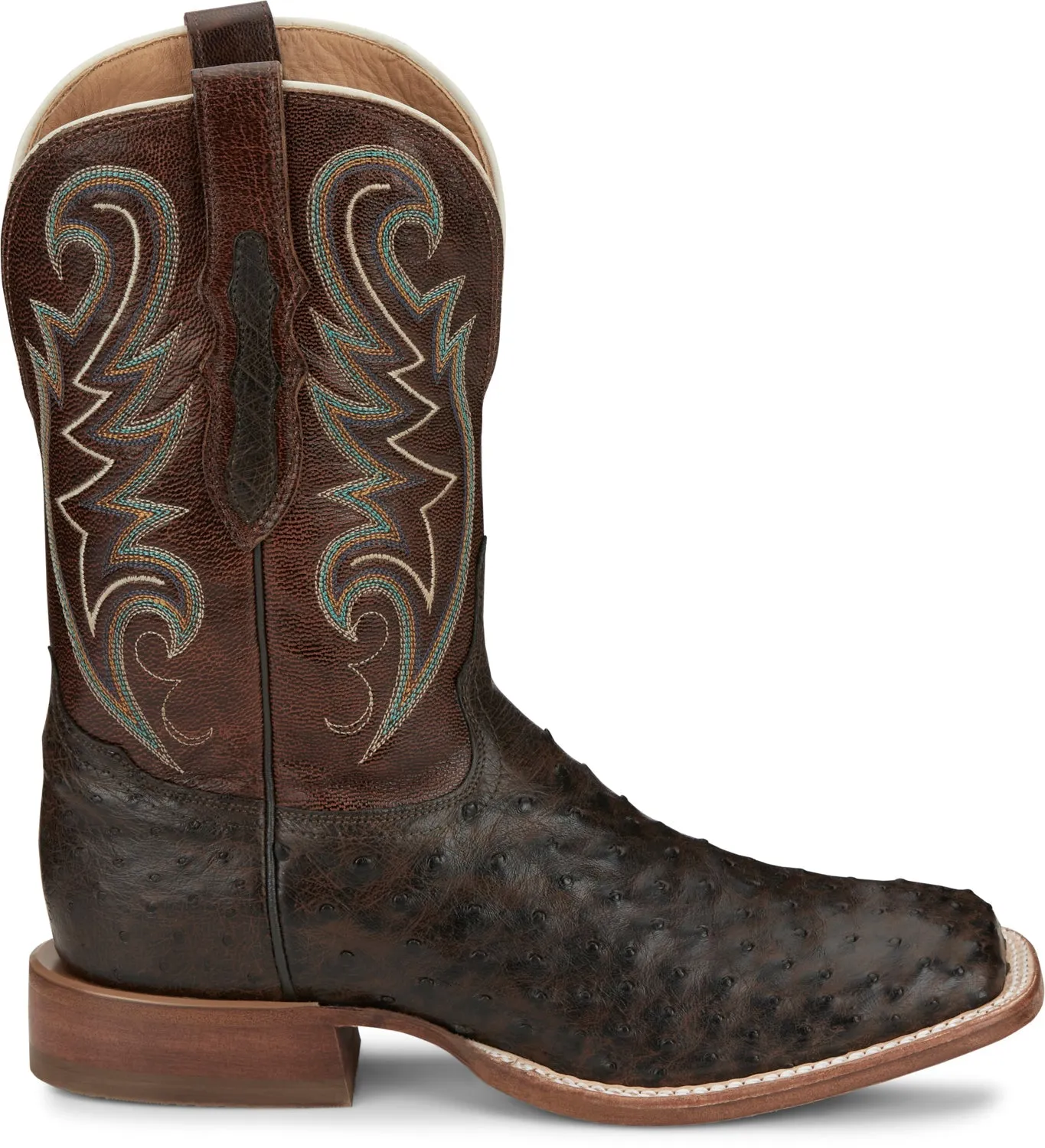 Tony Lama Mens Foster Sienna Full Quill Ostrich Cowboy Boots