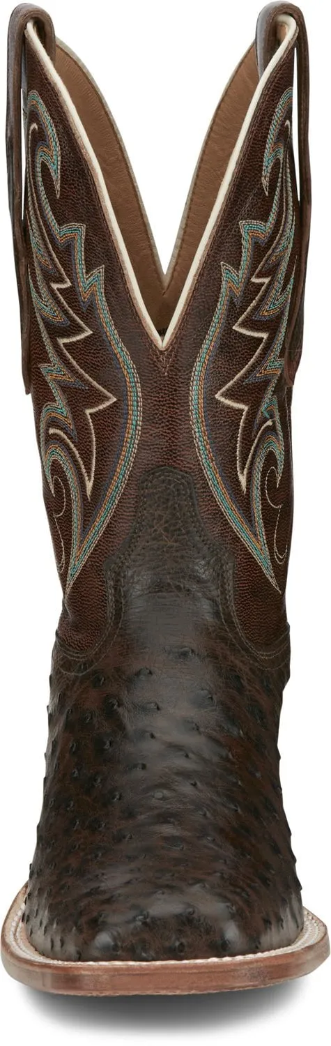 Tony Lama Mens Foster Sienna Full Quill Ostrich Cowboy Boots