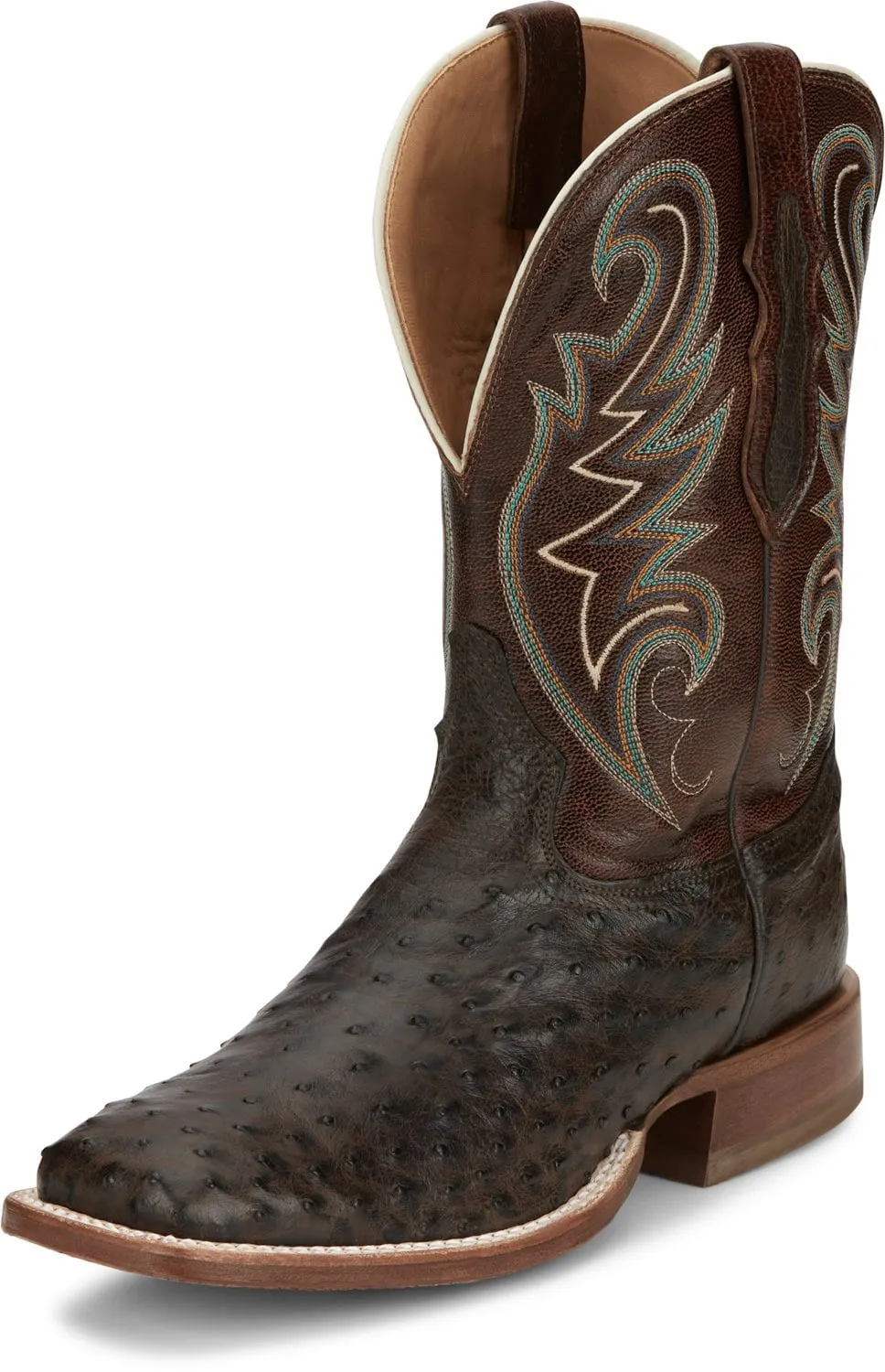 Tony Lama Mens Foster Sienna Full Quill Ostrich Cowboy Boots