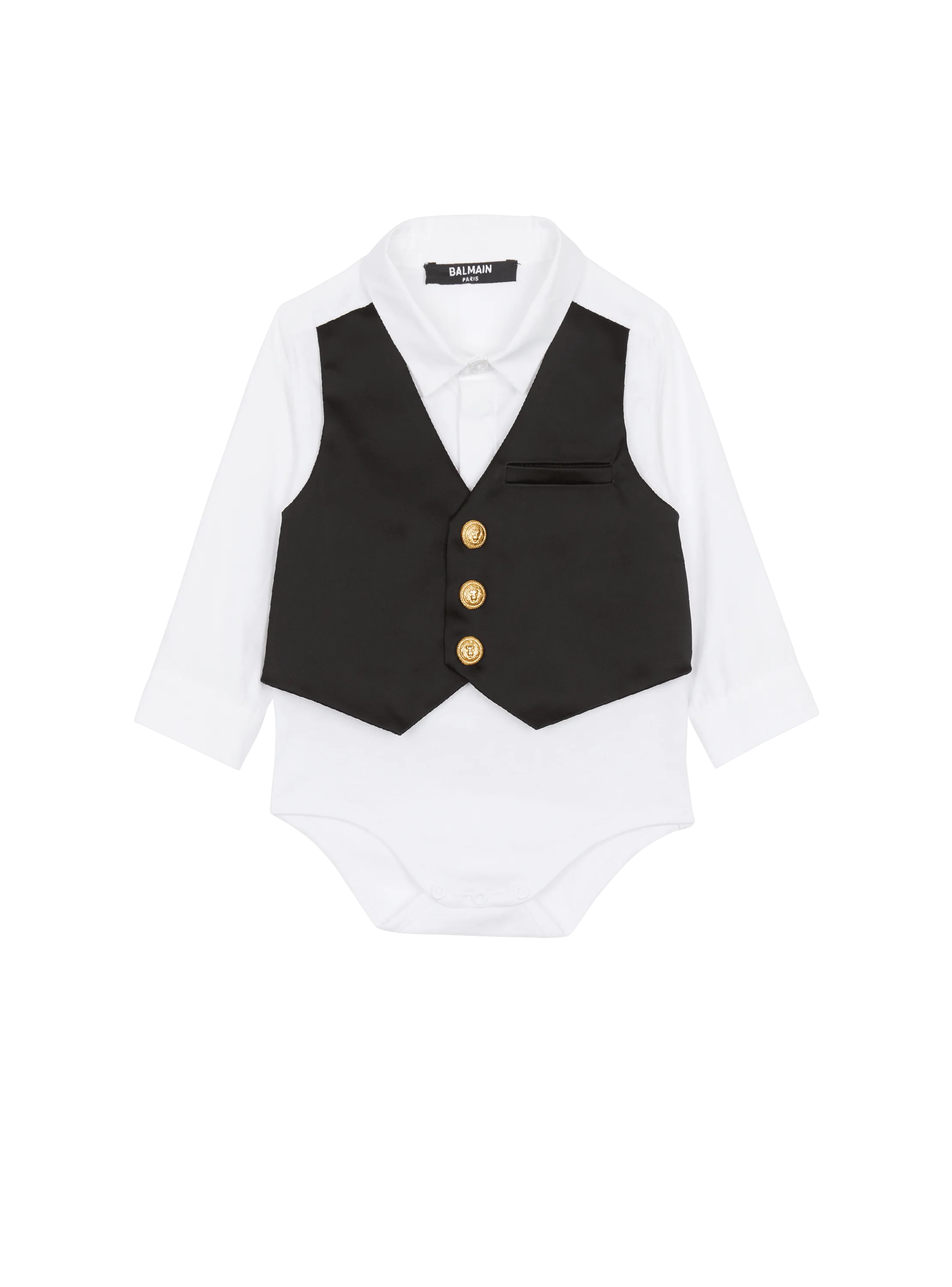 Trompe-l'oeil waistcoat bodysuit