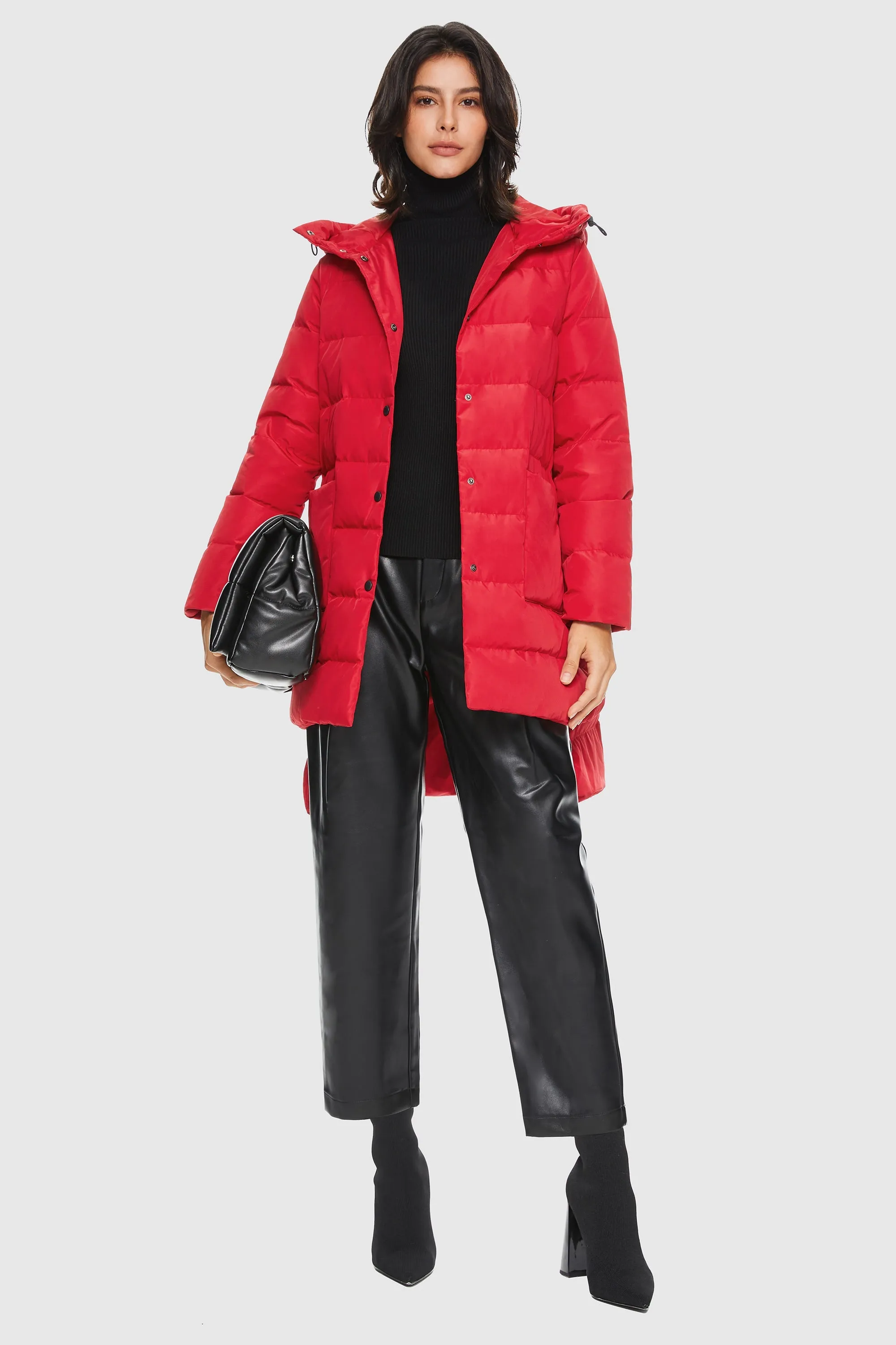 Unique Cut Hooded Puffer Coat