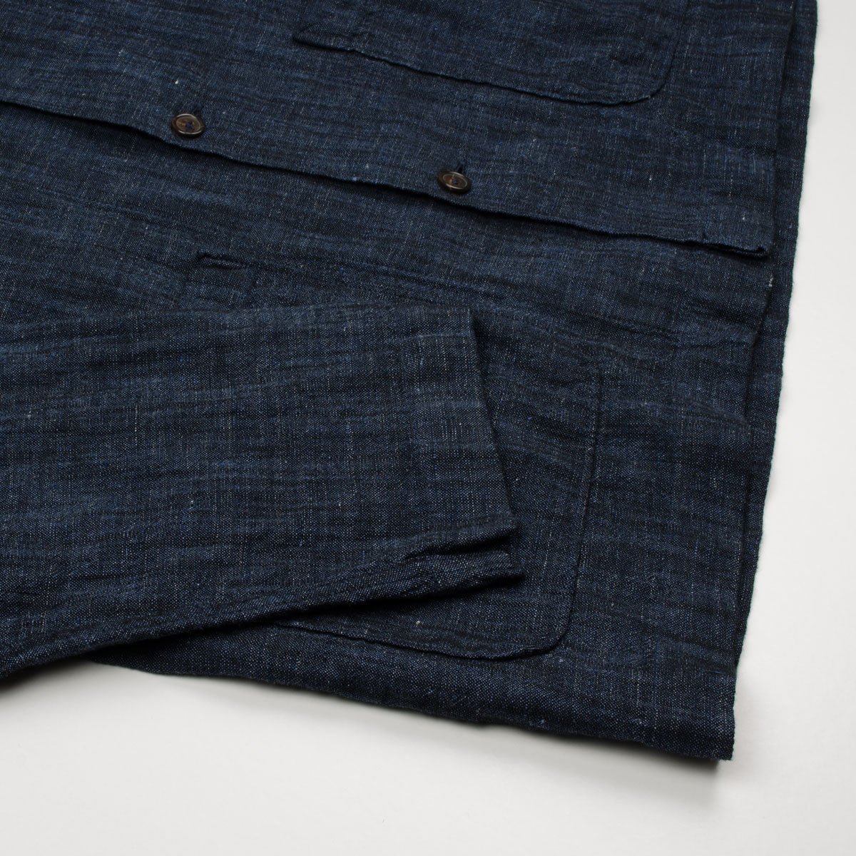 Universal Works - Bakers Overshirt Yokohama Cotton Linen - Indigo