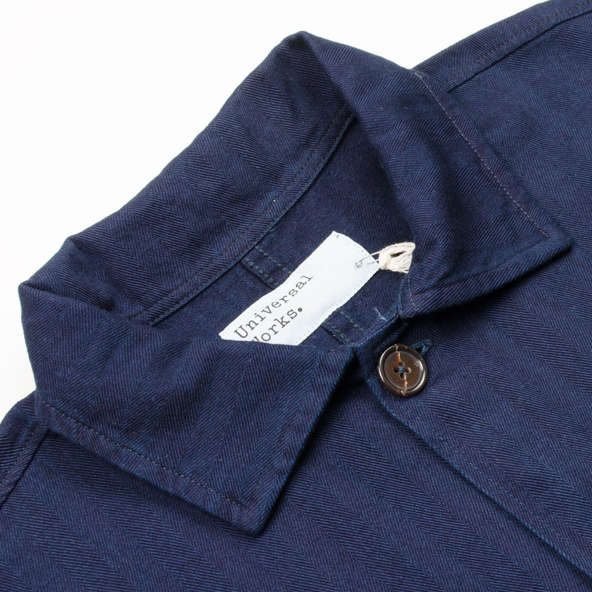 Universal Works - Travail Overshirt Herringbone Denim - Indigo