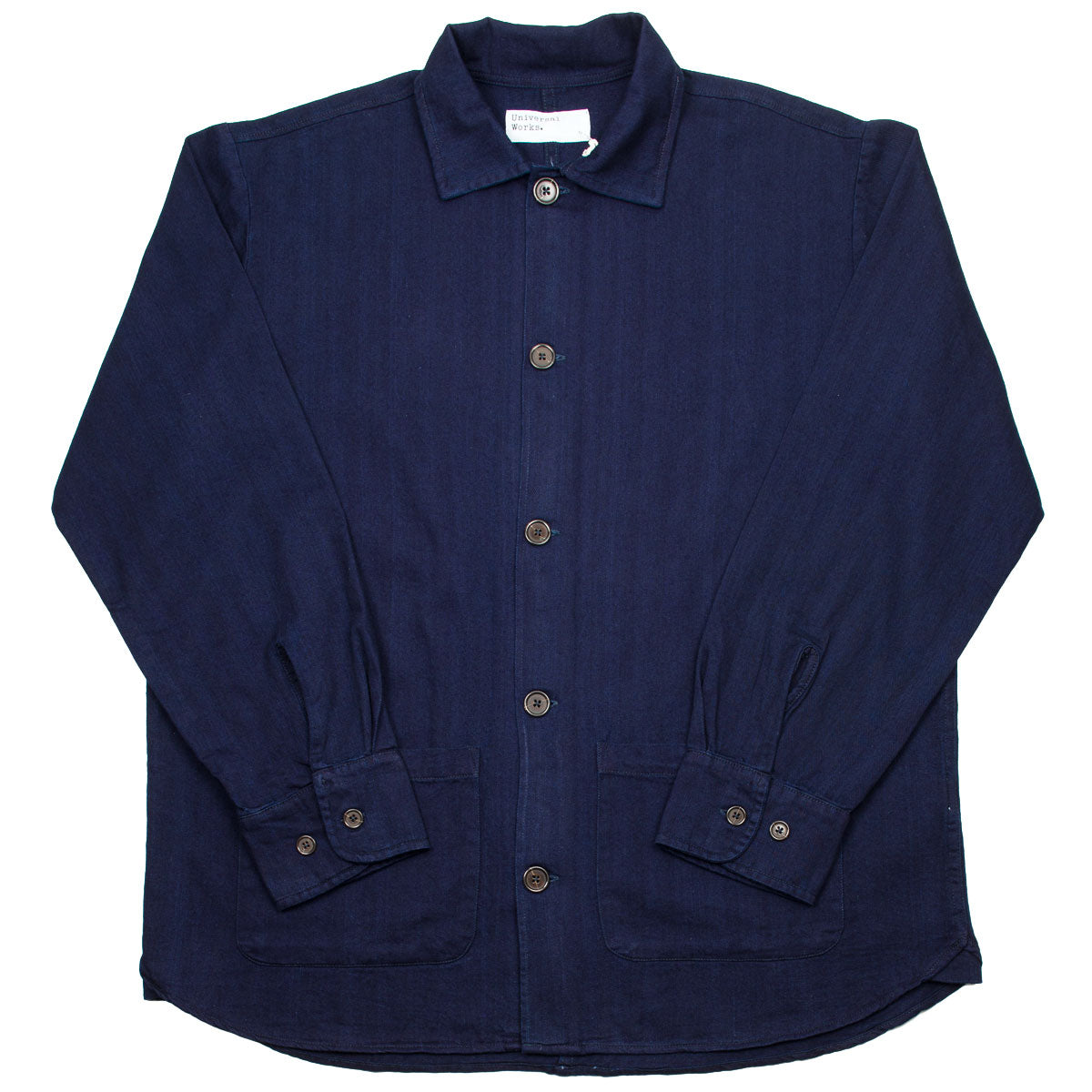 Universal Works - Travail Overshirt Herringbone Denim - Indigo