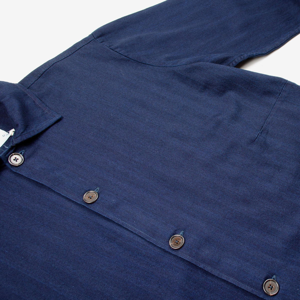 Universal Works - Travail Overshirt Herringbone Denim - Indigo