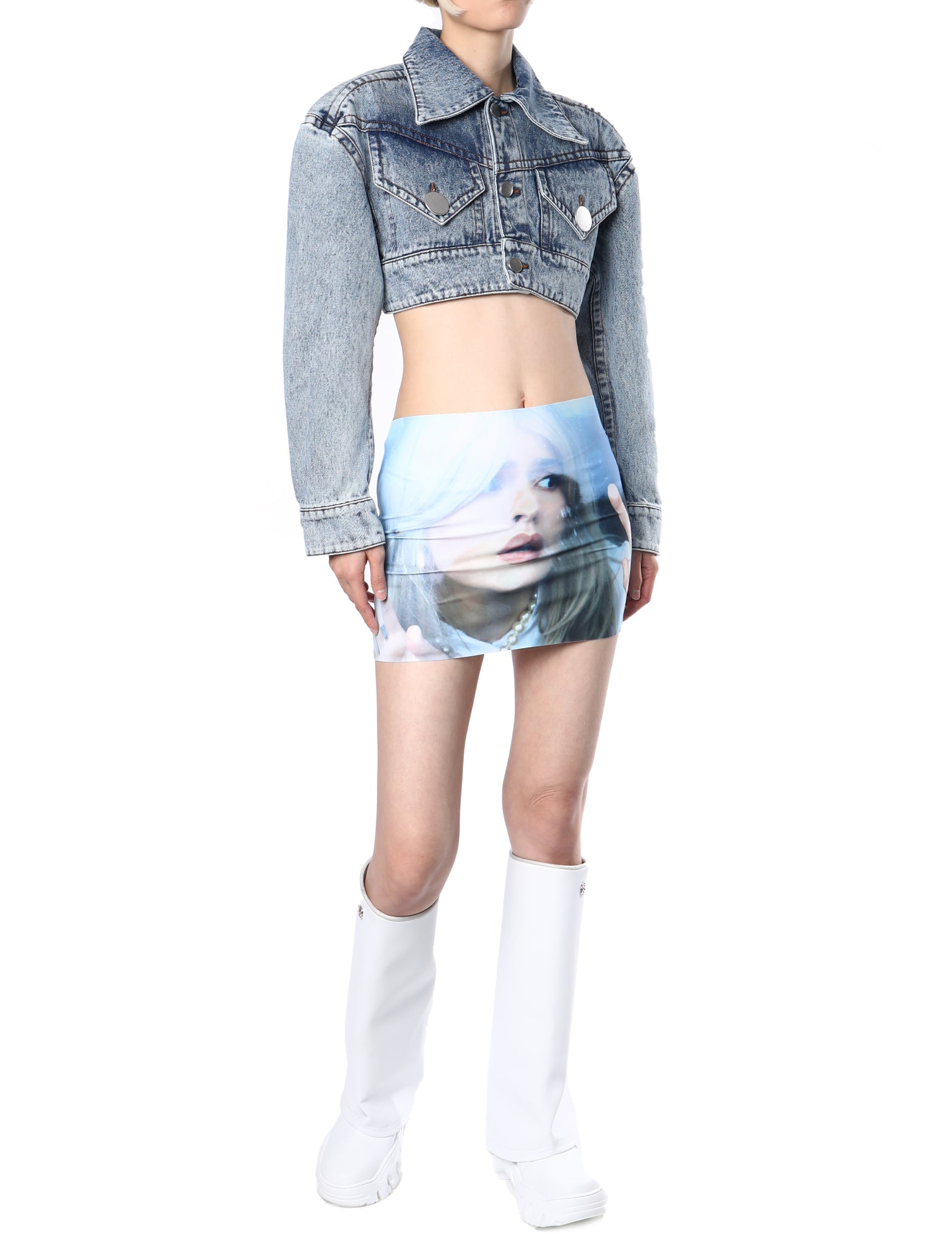 Vaquera Cropped Denim Jacket