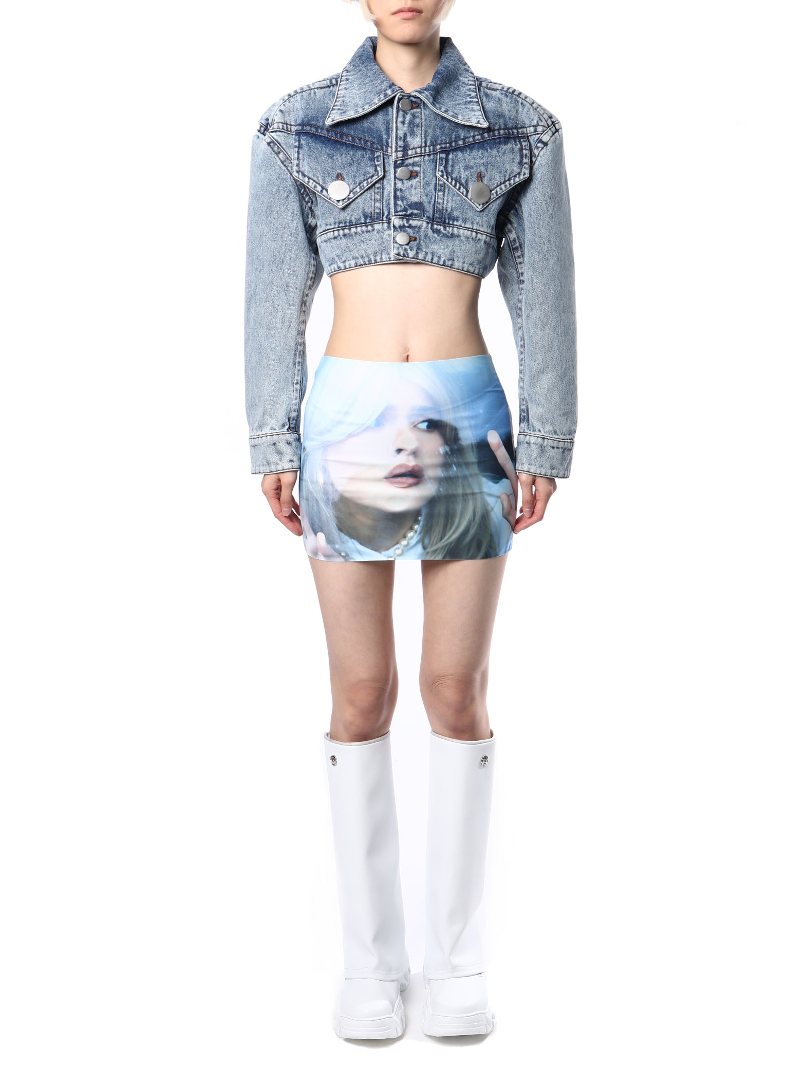 Vaquera Cropped Denim Jacket