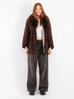 Vintage 70's Women Sheepskin Shearling Coat in