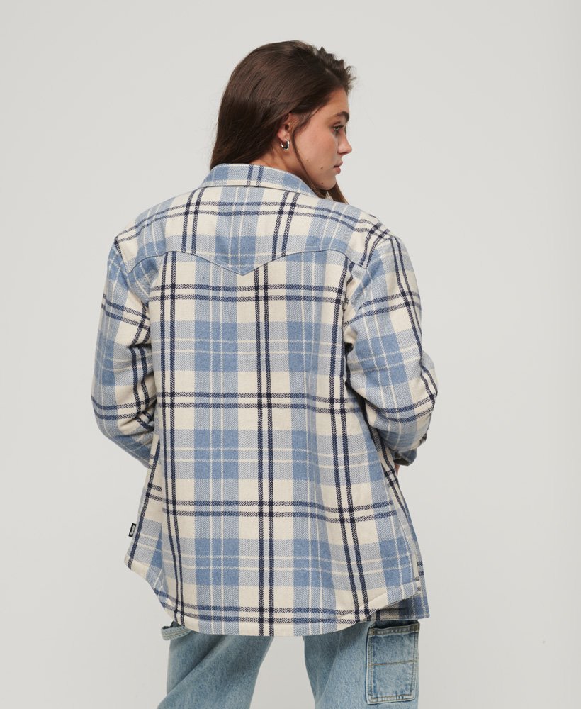 Vintage Borg Check Overshirt | Ivory Check